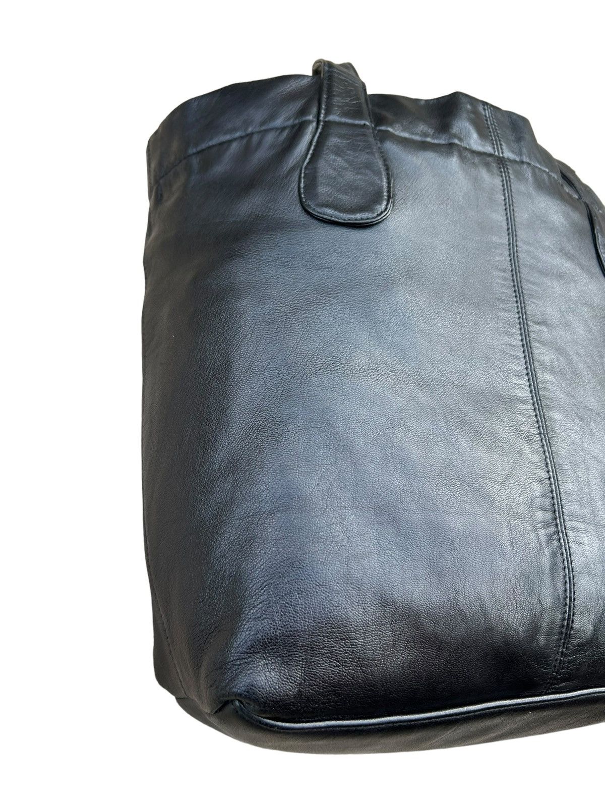 Yohji Yamamoto Yohji Yamamoto Y’s for Living Black Leather Mini Tote Bag Size ONE SIZE - 8 Thumbnail