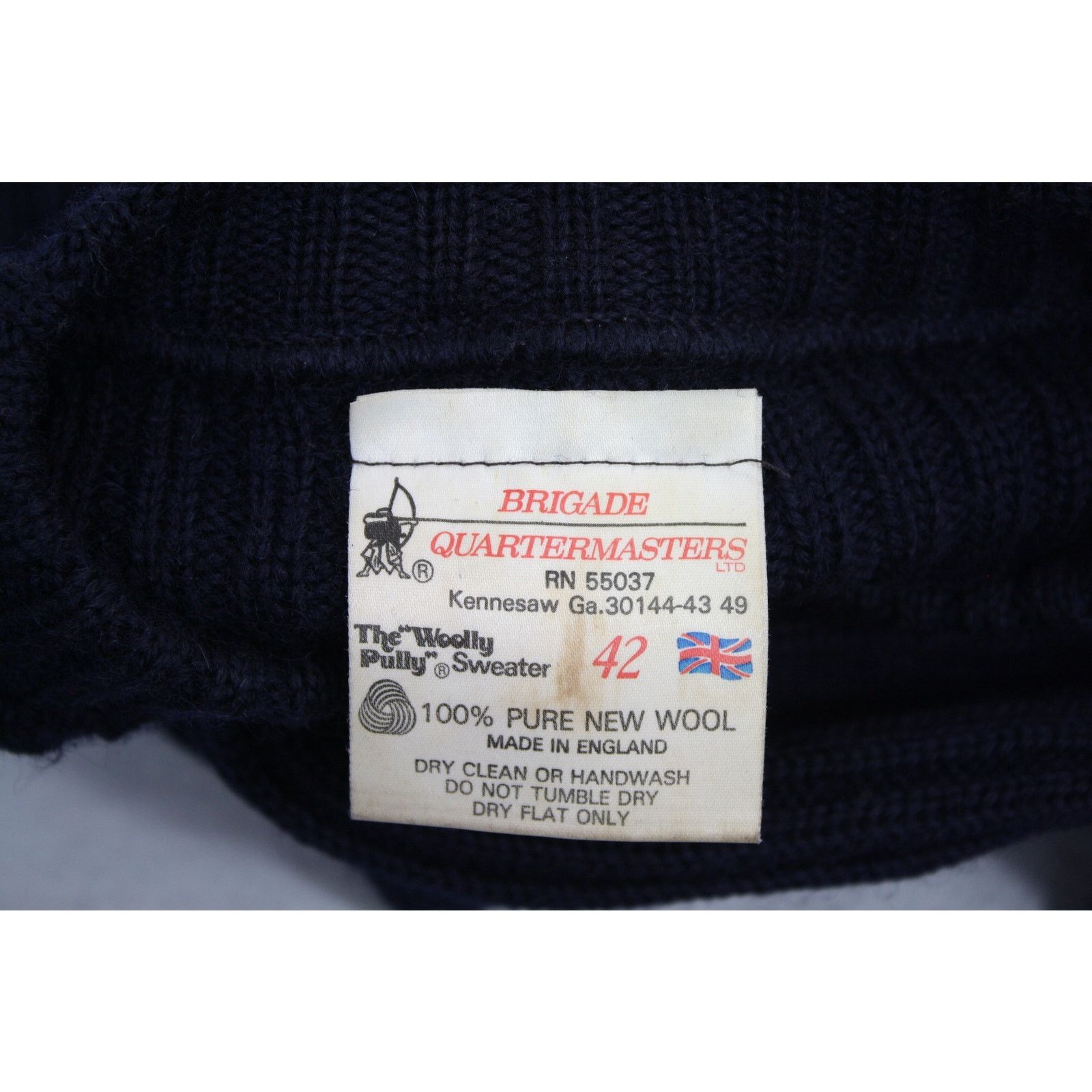 Vintage Vintage Woolly Pully Sweater Mens 42 Military Commando Navy Size US L / EU 52-54 / 3 - 7 Thumbnail