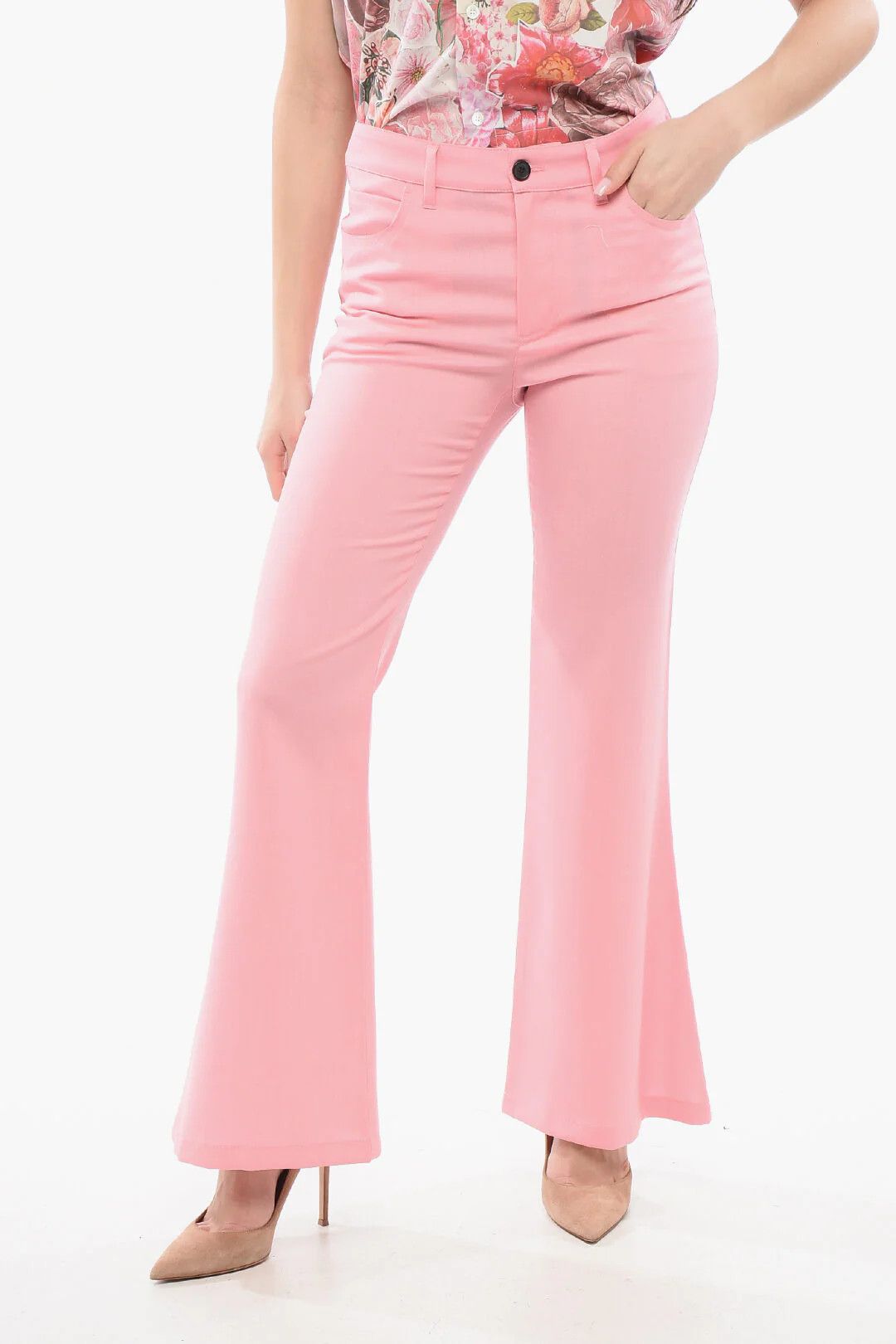 Marni og1mm0326 Mohair-Blend Pant in Pink Size 27" / US 4 / IT 40 - 1 Thumbnail