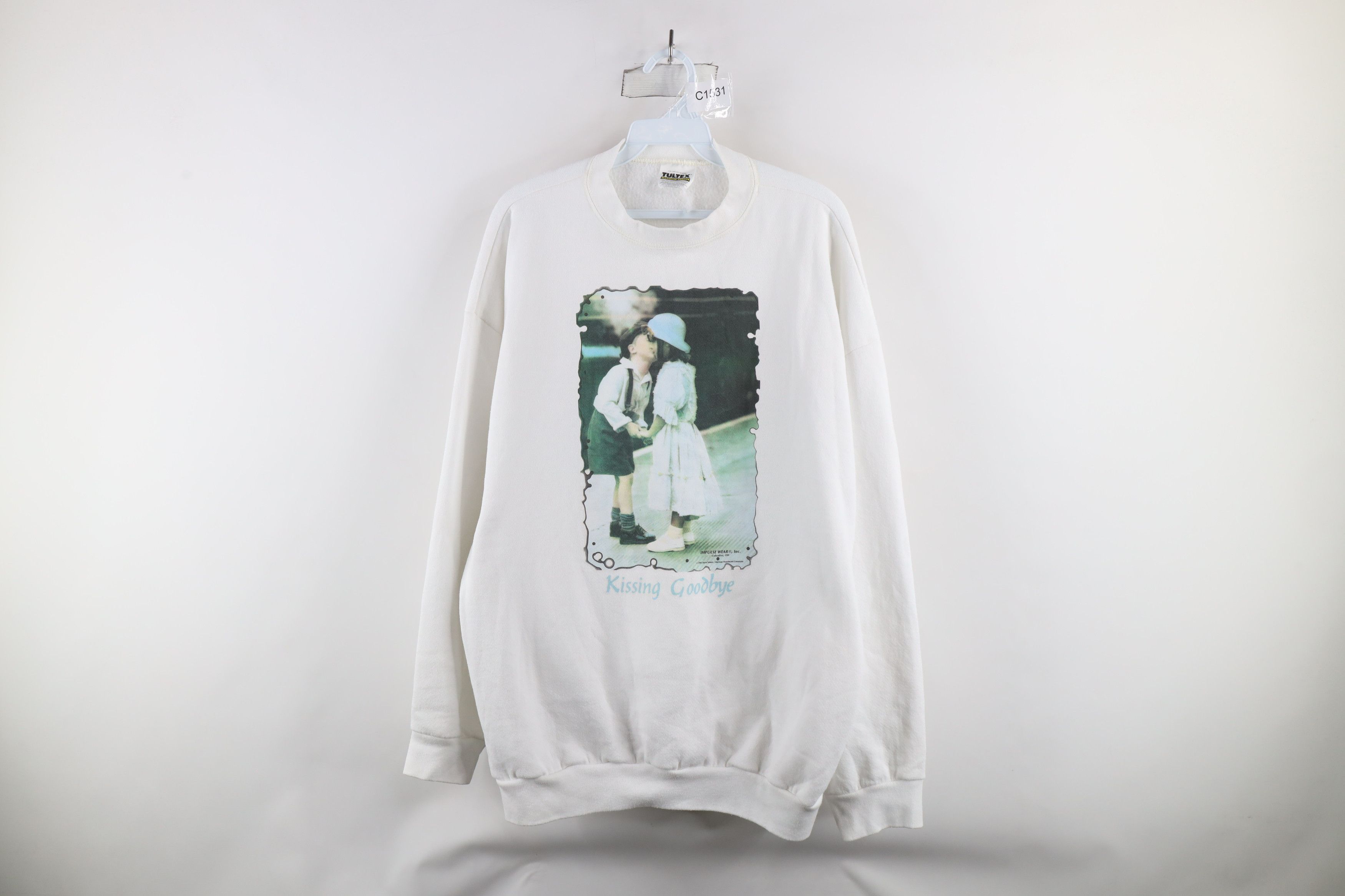 Vintage Vintage 90s Streetwear Kidding Goodbye Kids War Sweatshirt Size XL / US 12-14 / IT 48-50 - 1 Thumbnail
