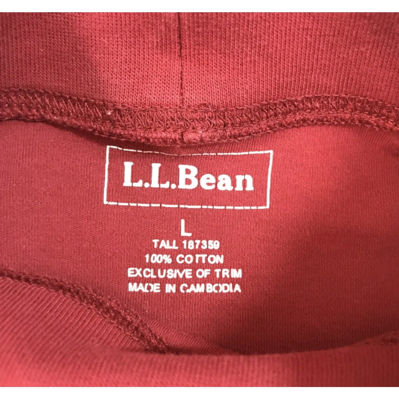Layer 8 LL Bean Mens Turtleneck Shirt Large Red Long Sleeve Activewear Pullover Size US L / EU 52-54 / 3 - 2 Thumbnail