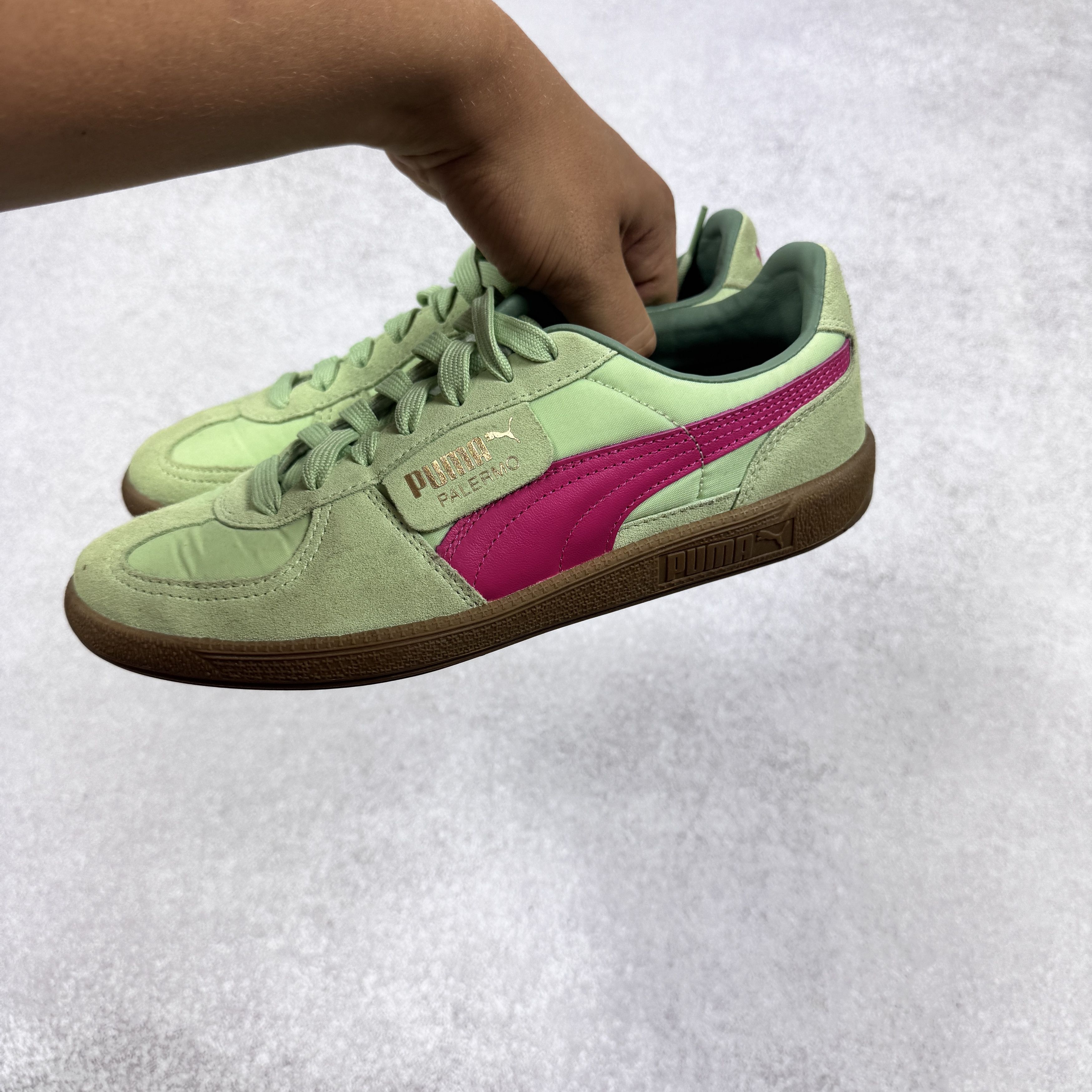 Puma Puma Palermo OG Green 383011-07 nylon suede sneakers size 39 Size US 7 / IT 37 - 4 Thumbnail