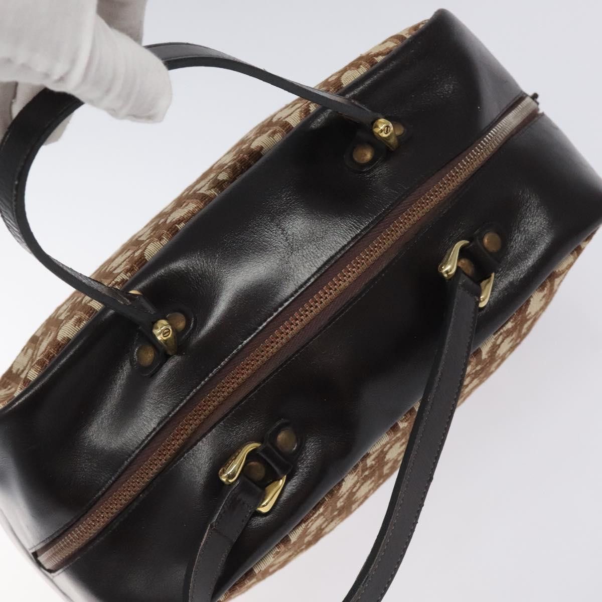 Dior DIOR Trotter Canvas Hand Bag Beige Gold Size ONE SIZE - 6 Thumbnail