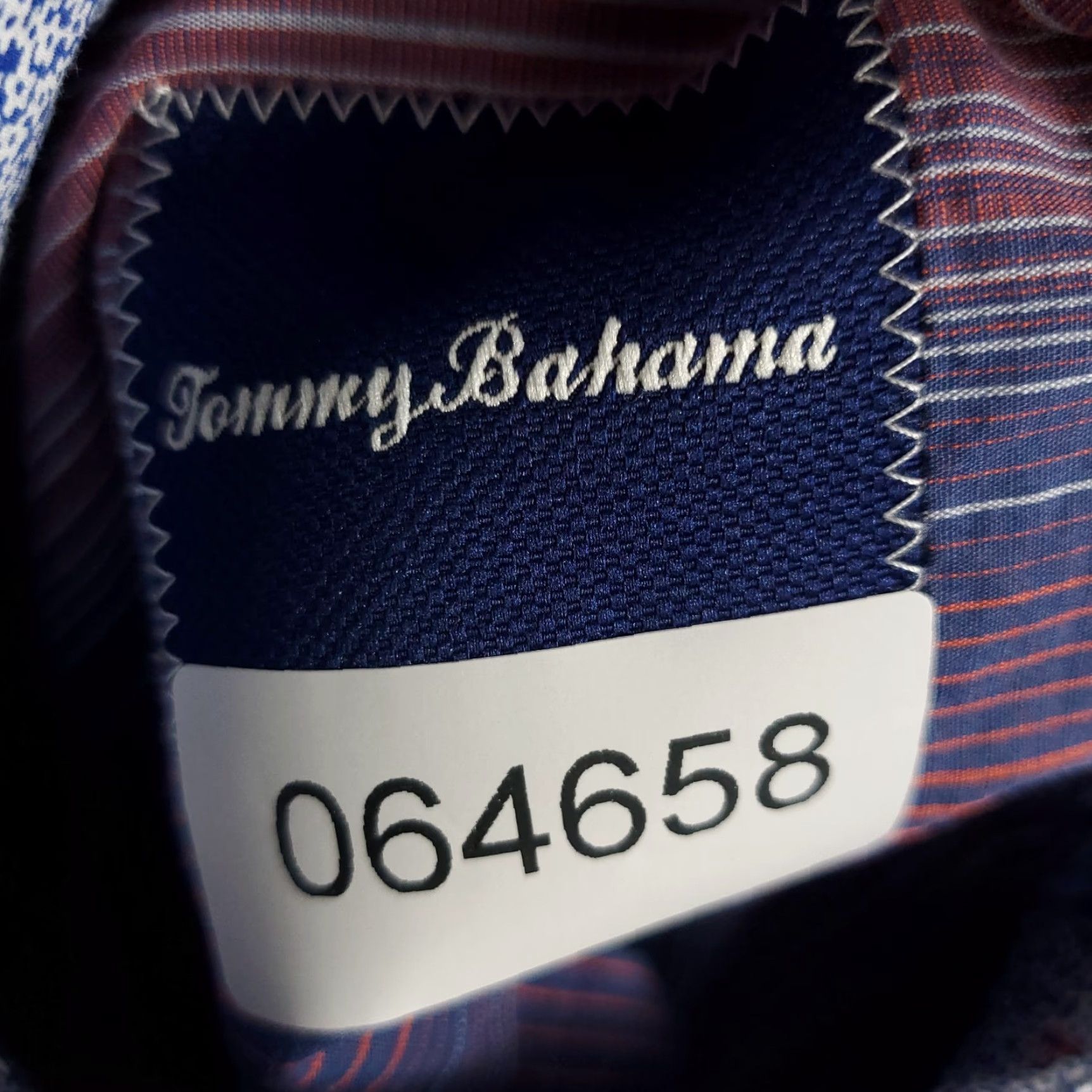 Tommy Bahama Tommy Bahama Shirt Mens Large Purple Blue Striped Cotton Button Up Long Sleeve Size US L / EU 52-54 / 3 - 8 Thumbnail