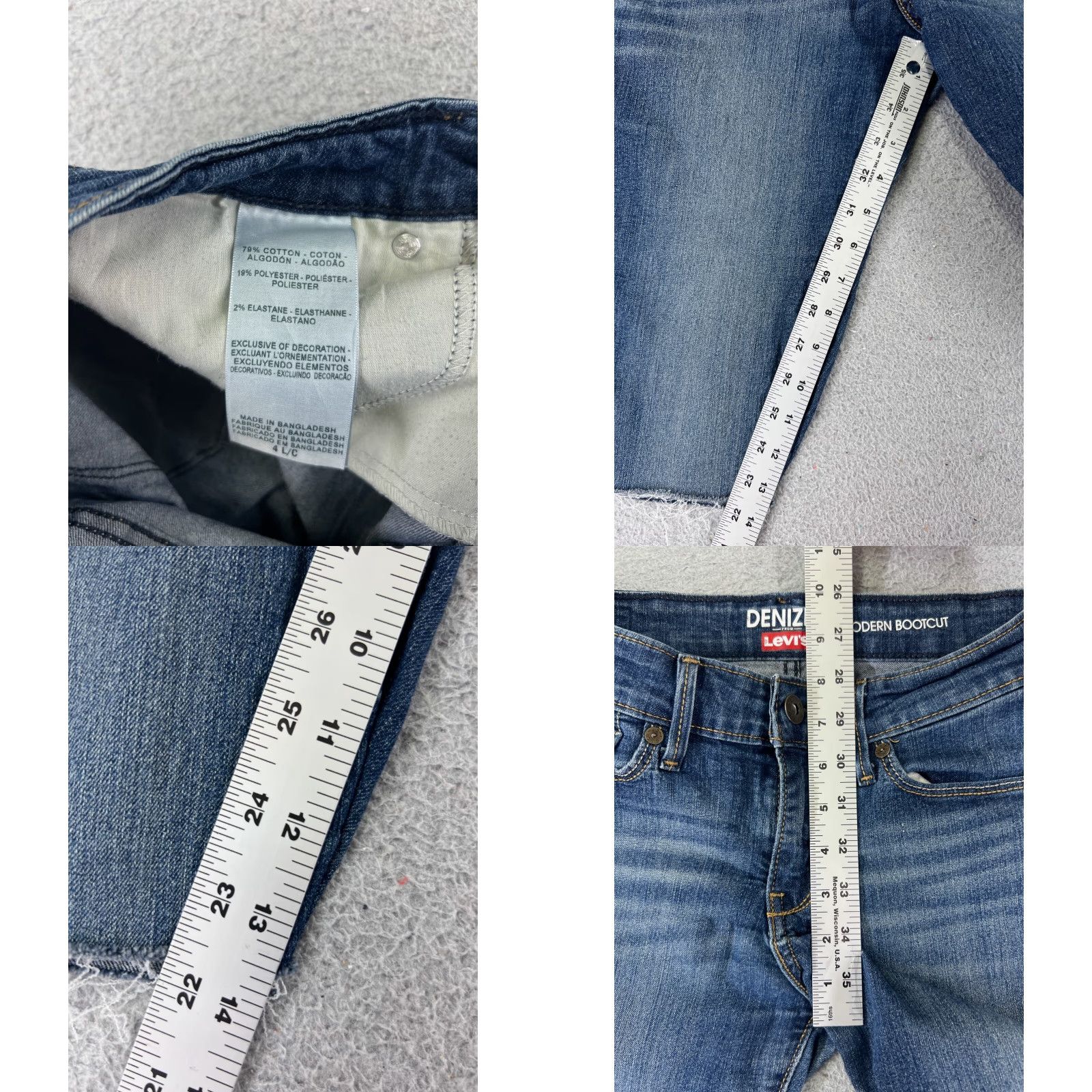Levi's Levis Shorts Womens 4 Blue Cutoff Denim Jeans Cotton Blend Denizen 26x14 5-Pocket Style Denim Size 27" / US 4 / IT 40 - 8 Thumbnail