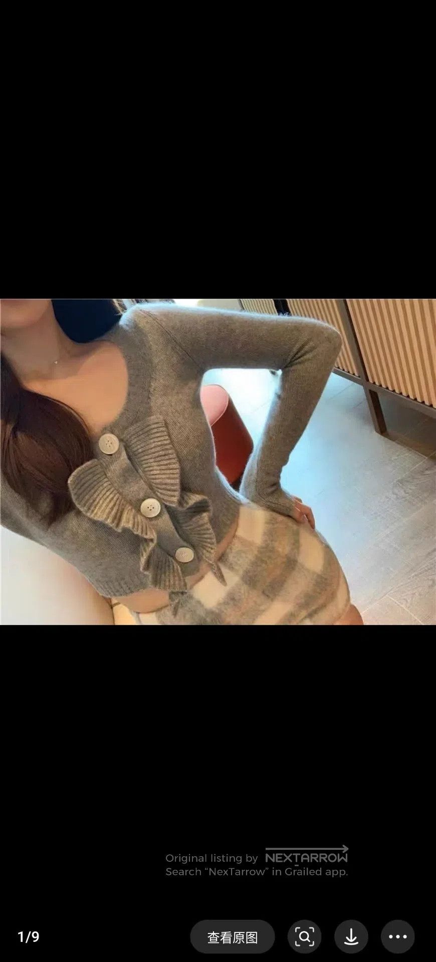 Miu Miu Miu Miu Ruffled cashmere knit cardigan| Size XS / US 0-2 / IT 36-38 - 5 Thumbnail