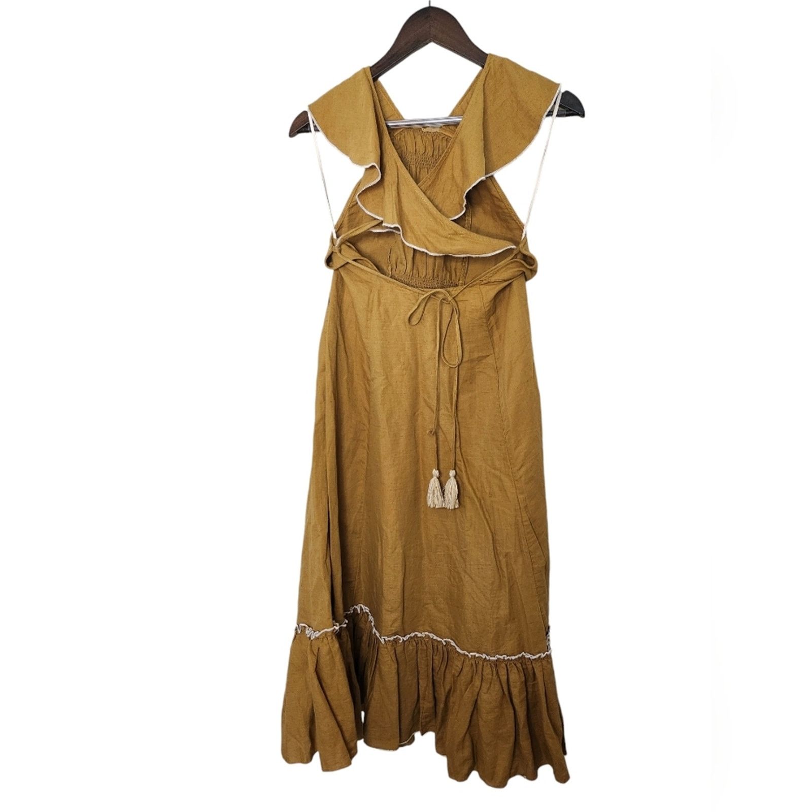 Free People Free People Anika Midi Linen Dress Small Size S / US 4 / IT 40 - 9 Thumbnail