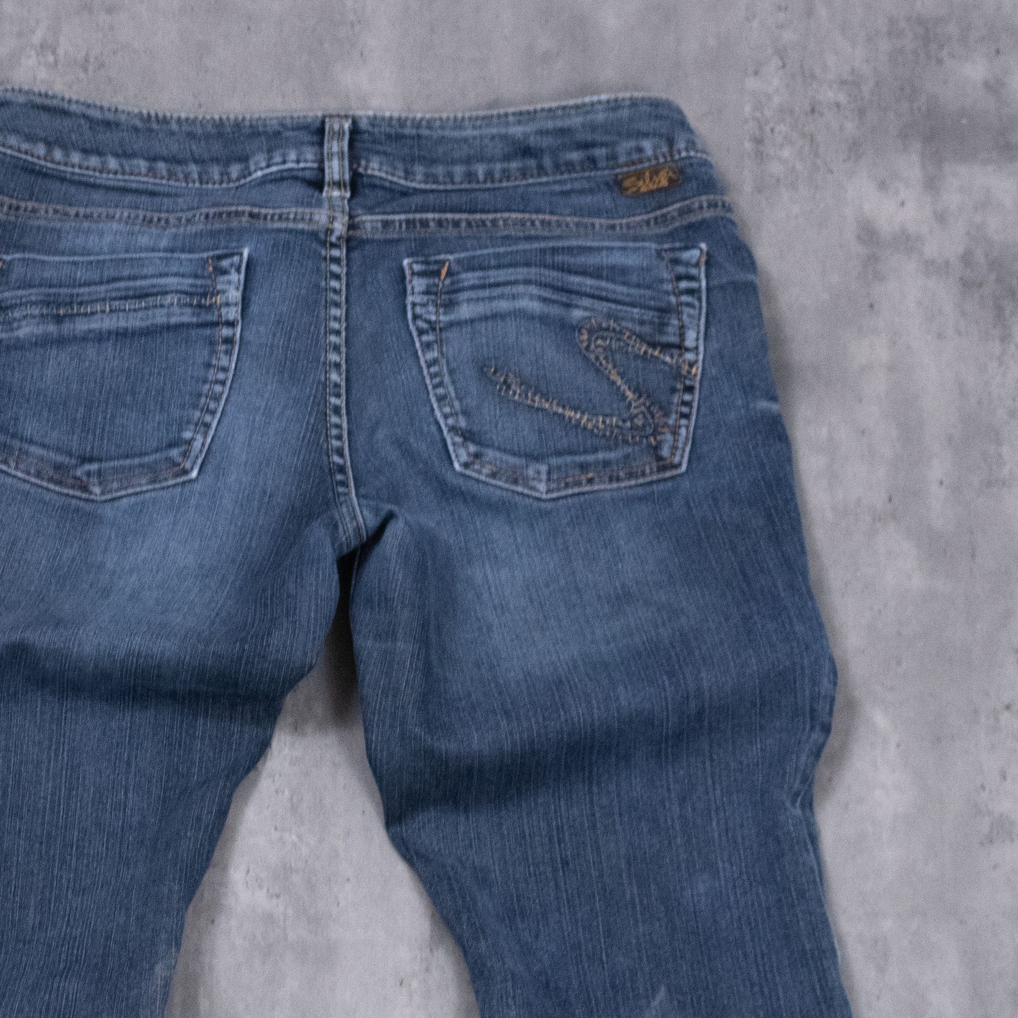 Silver Jeans Co. Y2K's 00 Silver Flair Boot Cut Baggy Low Rise Denim Pant's Size US 32 / EU 48 - 14 Thumbnail