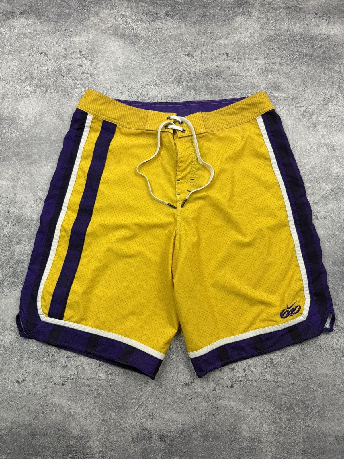 Nike Vintage Y2K Nike 6.0 Swoosh Shorts Yellow Drill Streetwear Size US 34 / EU 50 - 2 Thumbnail