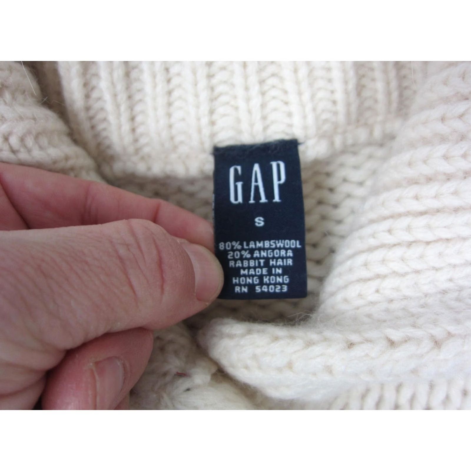 Gap VINTAGE Gap Sweater Cardigan Womens Small Creme Belted Wool Angora Y2K Ladies 90s Size S / US 4 / IT 40 - 3 Thumbnail