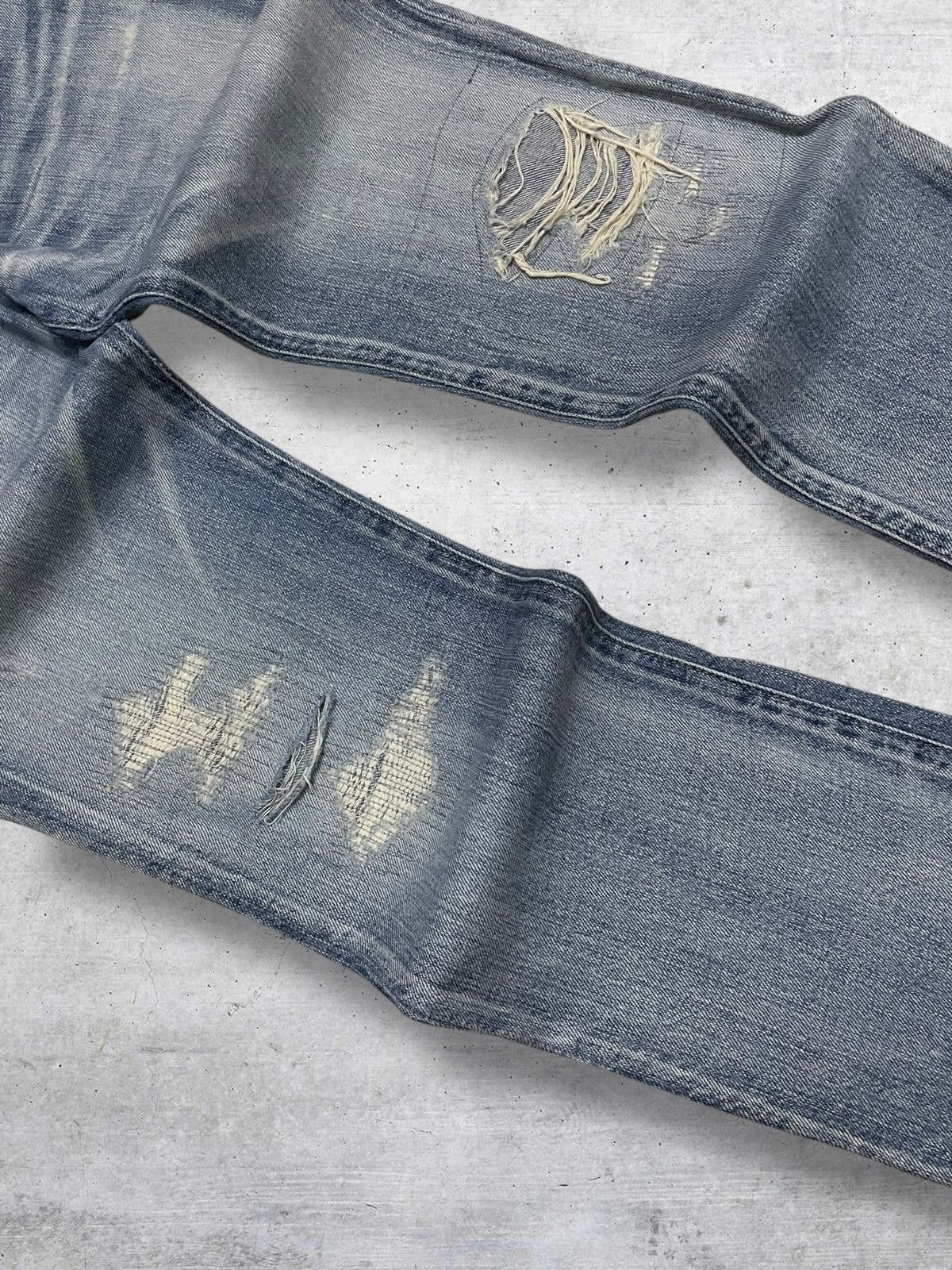 Japanese Brand VINTAGE UNGRID OG 90S JAPAN DESIGNER RIPPED GRUNGE DENIM Size US 30 / EU 46 - 6 Thumbnail