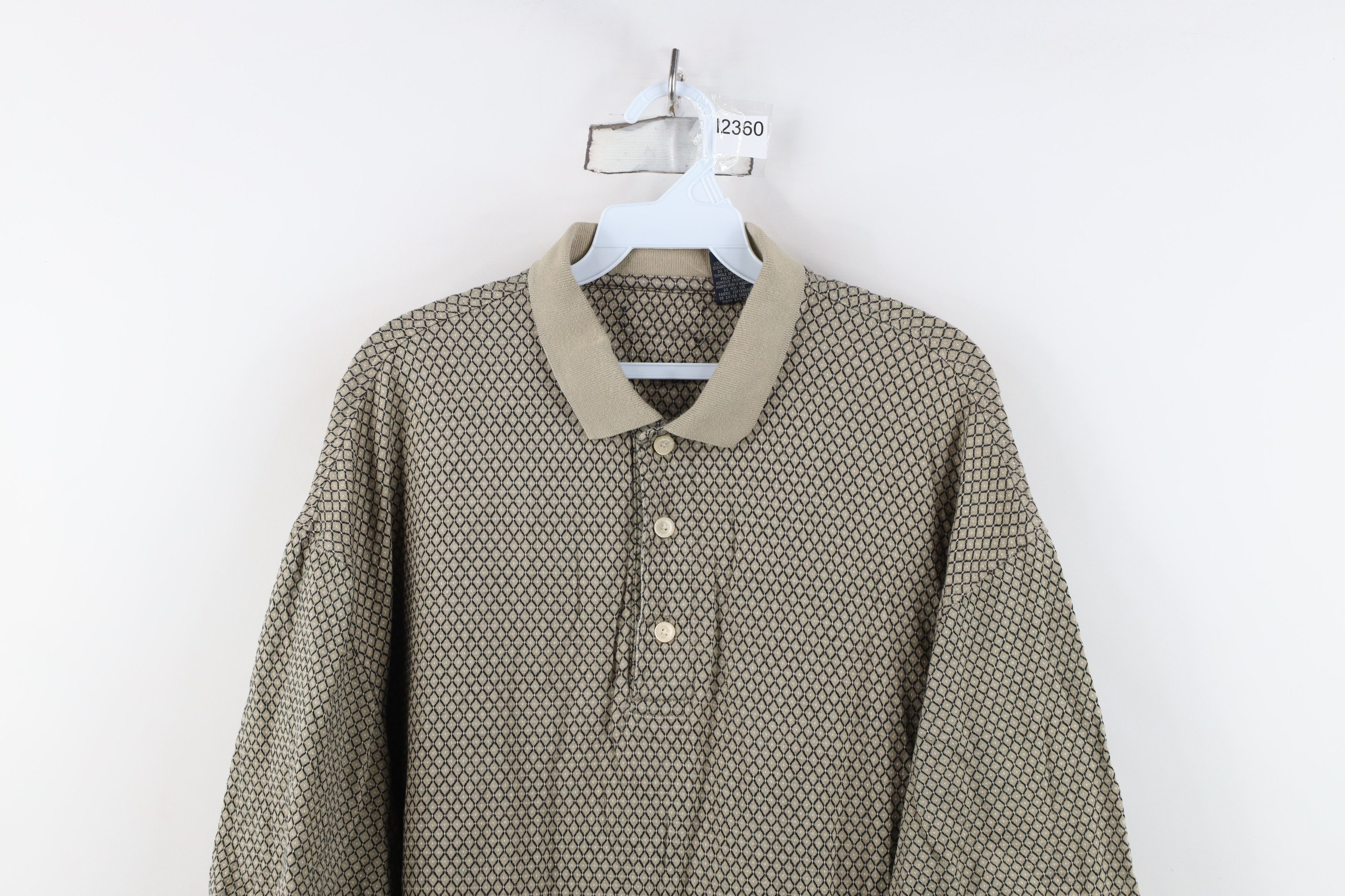Vintage Vintage 90s Streetwear Diamond Baggy Fit Golf Polo Shirt Size US L / EU 52-54 / 3 - 2 Thumbnail