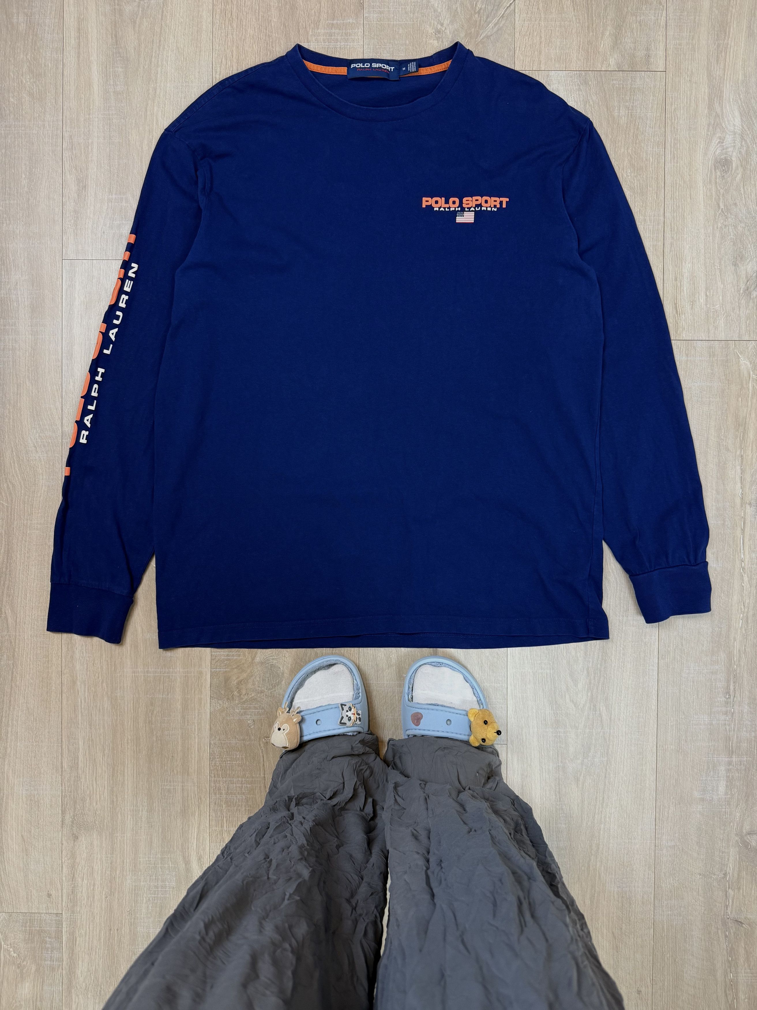Polo Ralph Lauren Vintage 90s Polo Sport Ralph Lauren Long Sleeve Blue Size US M / EU 48-50 / 2 - 1 Thumbnail