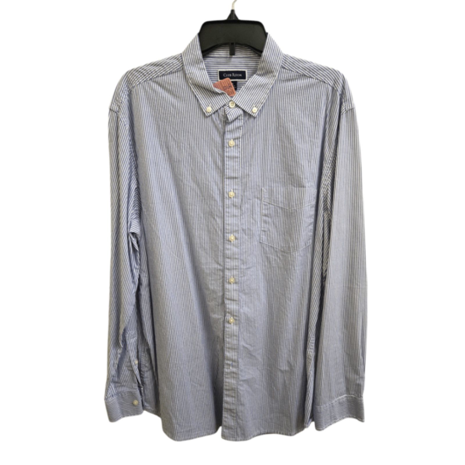 Club Room XL Blue & White Striped Button-Down Shirt Size US XL / EU 56 / 4 - 1 Preview