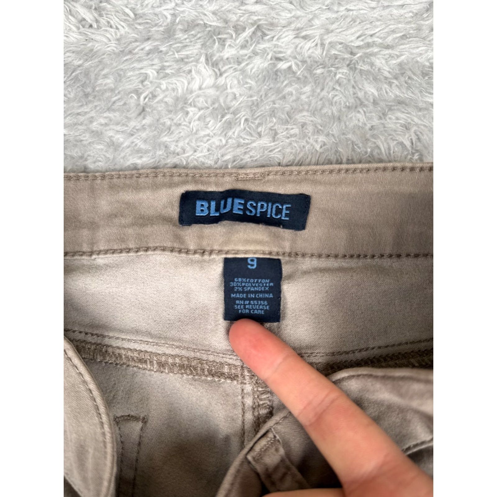 Vintage Blue Spice Jeans Juniors 9 Beige Denim Skinny Cotton Blend Mid Rise 29x28 Jeans Women Size 30" / US 8 / IT 44 - 6 Thumbnail