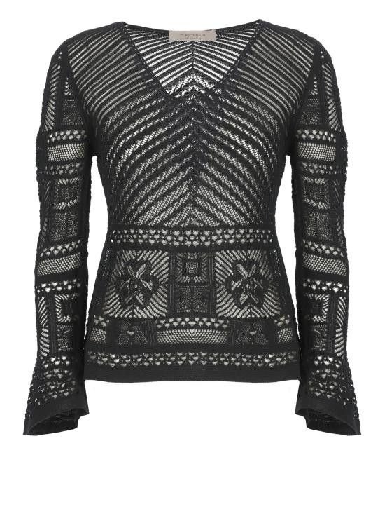 D.Exterior D. EXTERIOR Women Sweater 60358 2NERO Black Size XS / US 0-2 / IT 36-38 - 1 Thumbnail