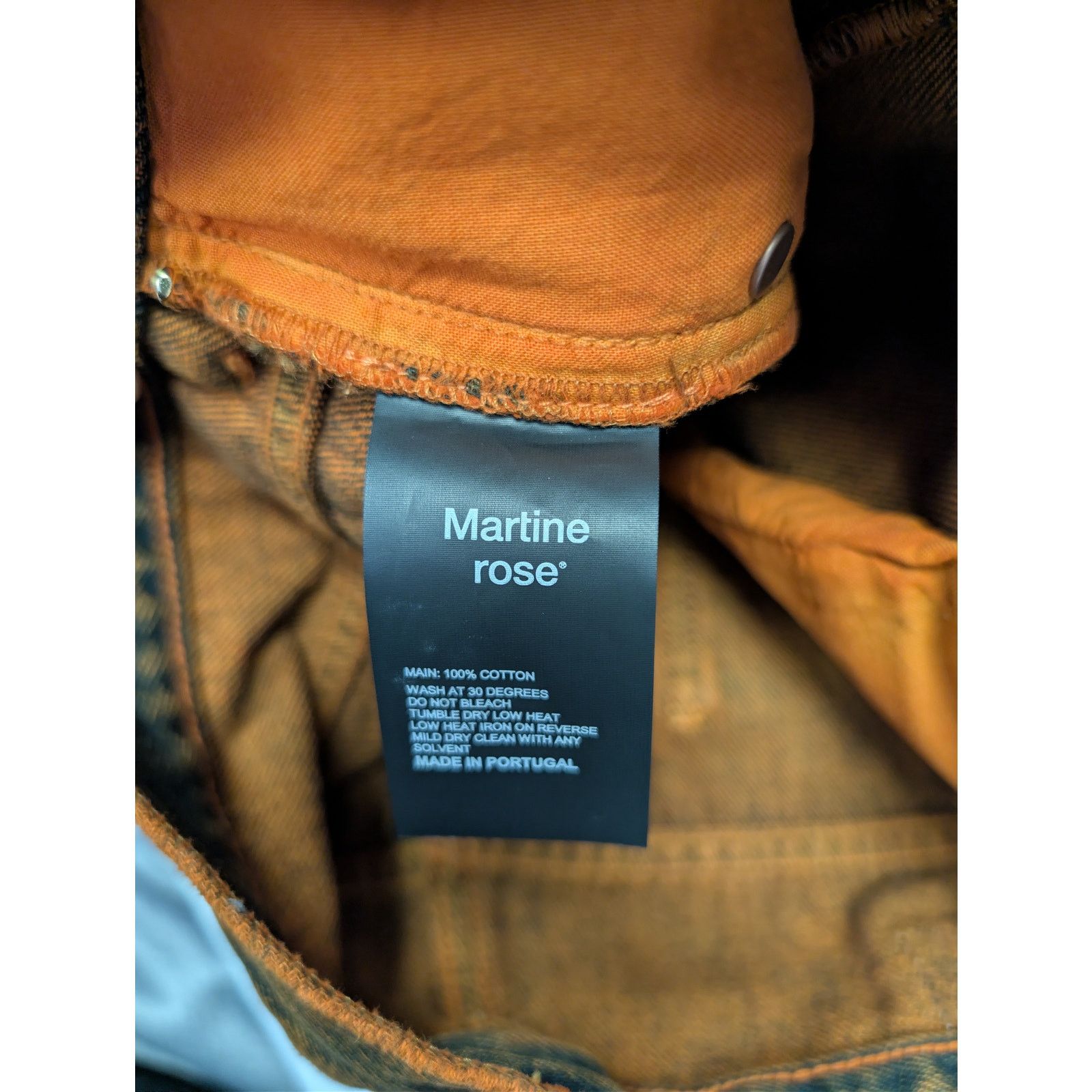 Martine Rose o1rshd1 Relaxed Fit Jean in Orange Laser Size US 32 / EU 48 - 19 Thumbnail
