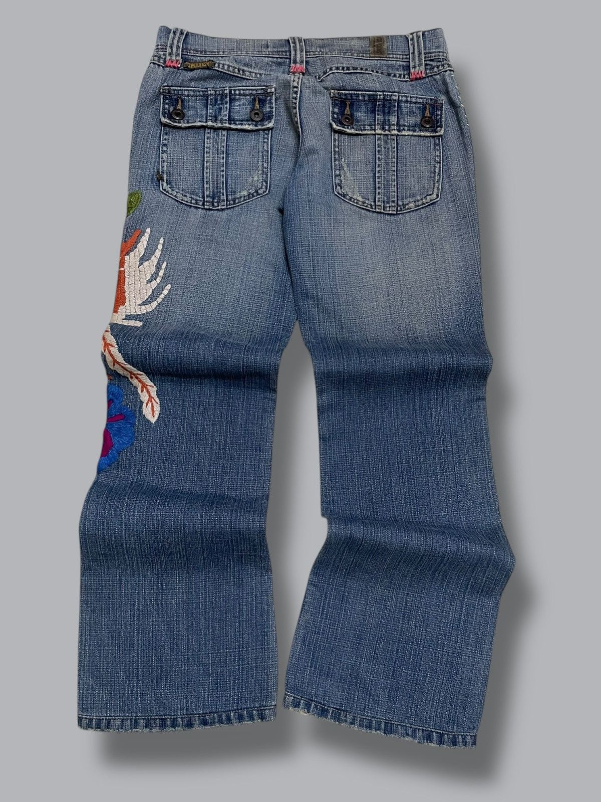 Japanese Brand Vintage 1990s Designer Swtich Usa Embroidered Art Denim Size US 29 - 11 Thumbnail