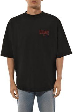 Palm Angels o1s22i1n1224 College T-Shirt in Black Size US XL / EU 56 / 4 - 3 Thumbnail