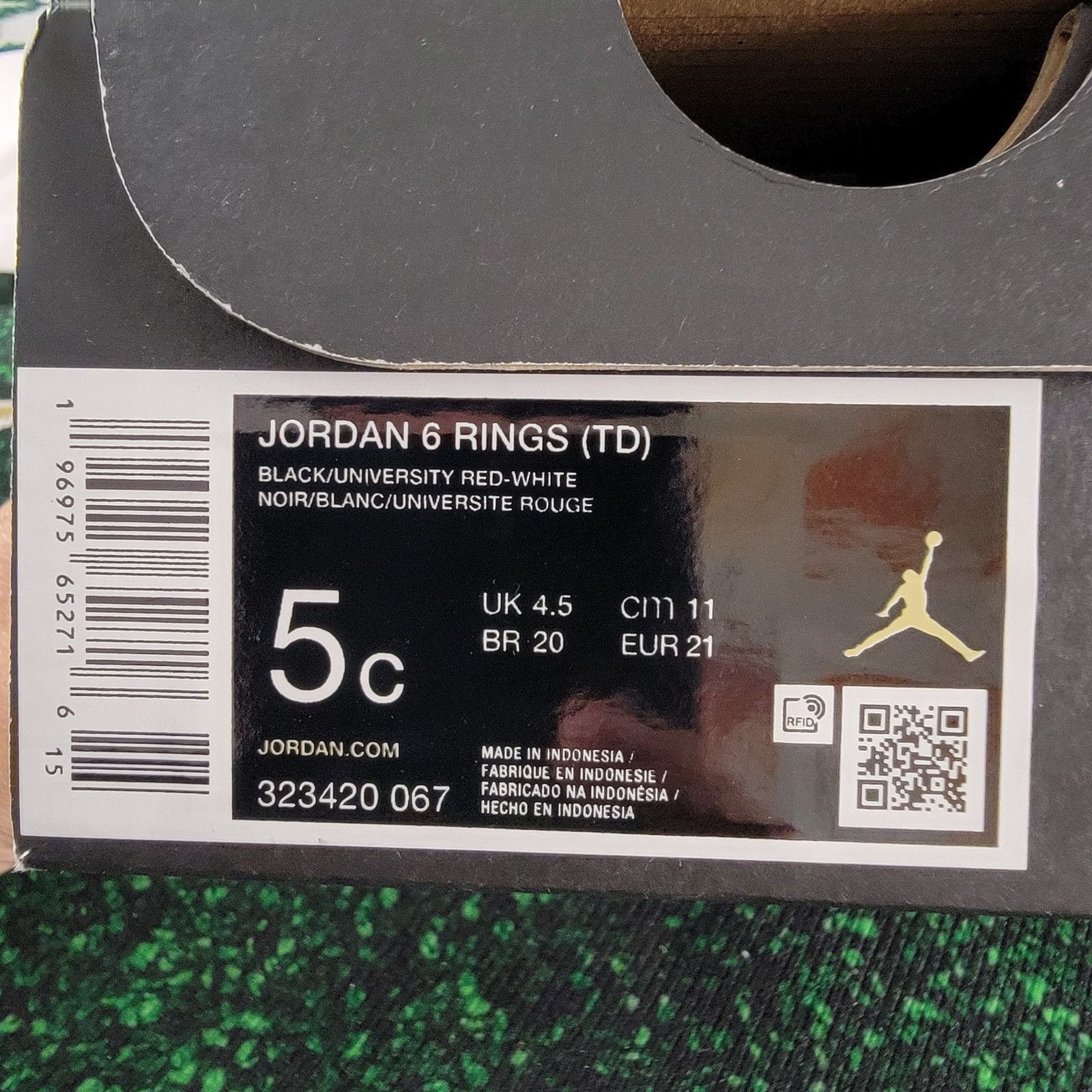 Jordan Brand Jordan 6 Rings "Black/University Red/White" Boys Sz 5c Size US 5 / EU 37 - 8 Thumbnail