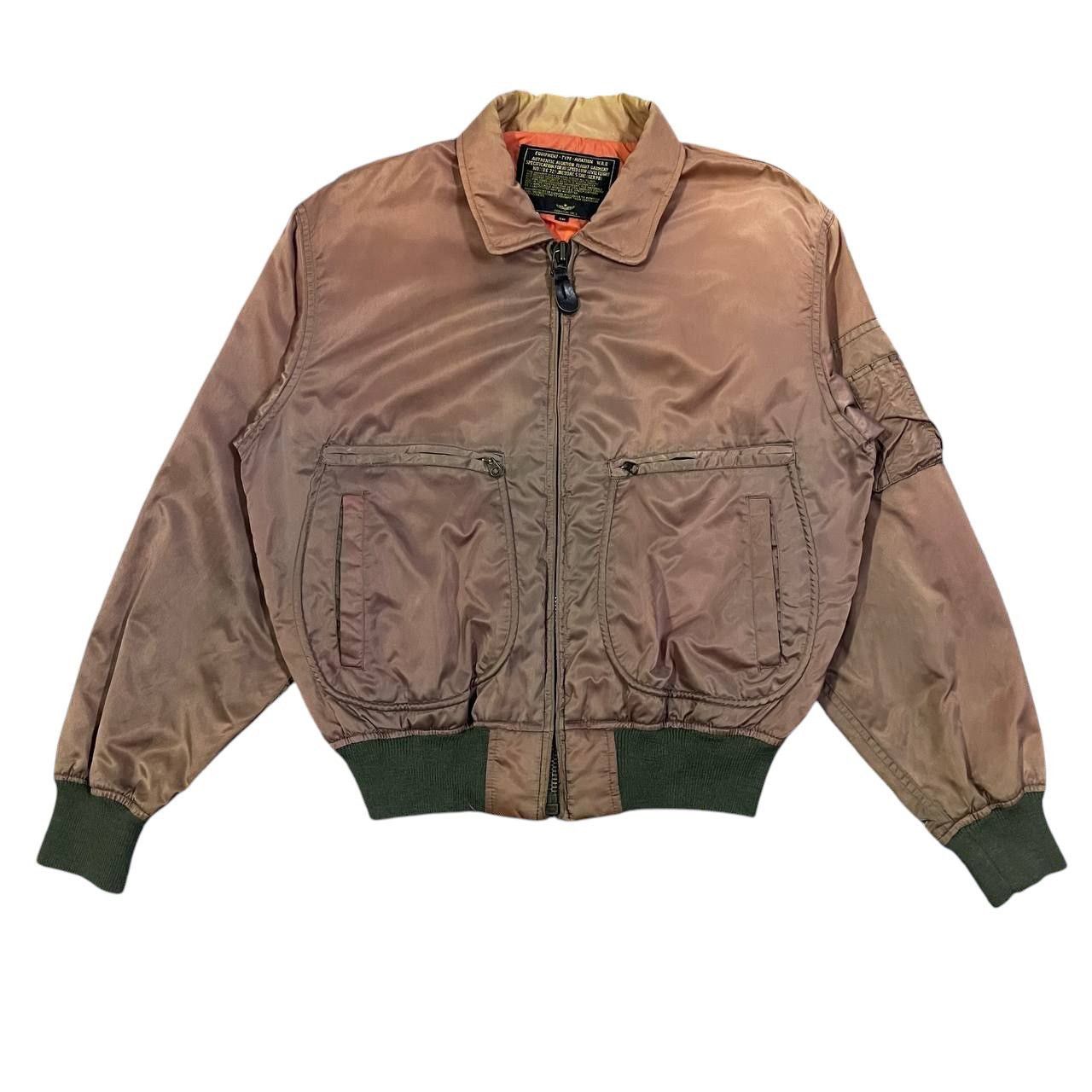 Vintage Vintage 80s US Marine Bomber Jacket Sunfaded Houston Size US M / EU 48-50 / 2 - 3 Thumbnail