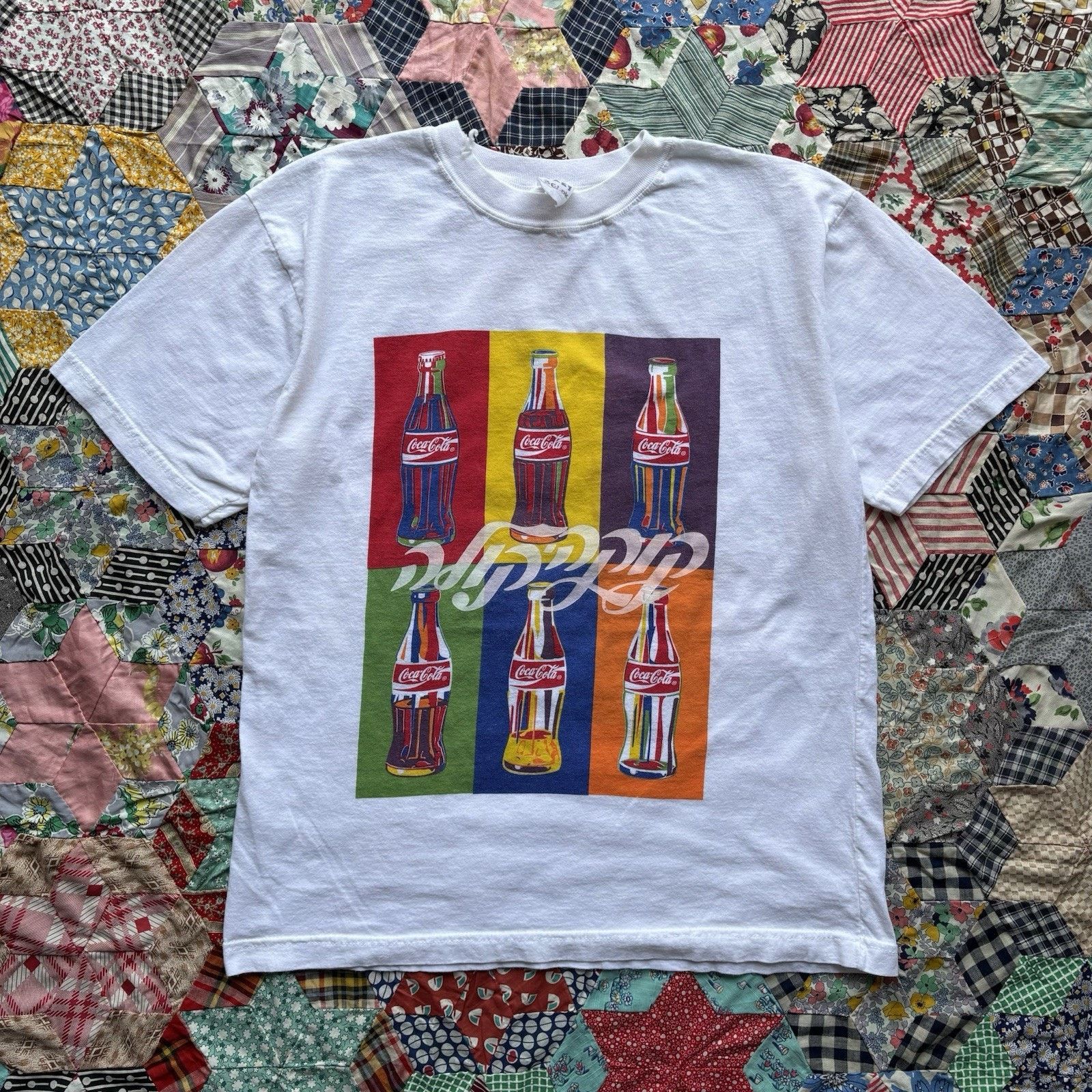 Vintage Vintage 1980s Coca Cola Art T-Shirt Size US L / EU 52-54 / 3 - 4 Thumbnail
