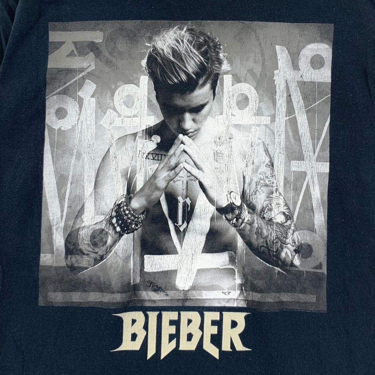 Gildan JUSTIN BIEBER PURPOSE Tour 2016 Promo Album Tee Shirt Size M / US 6-8 / IT 42-44 - 3 Thumbnail