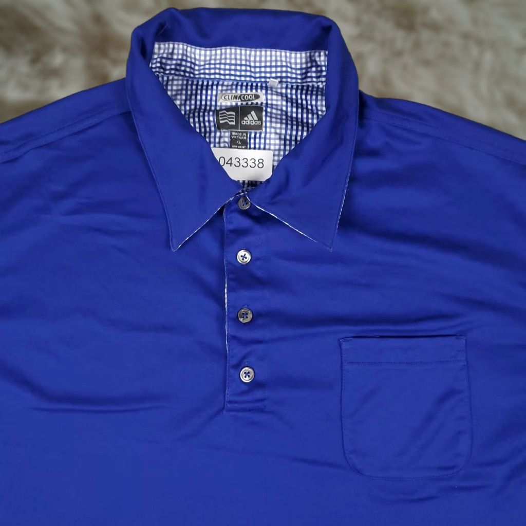 Adidas Adidas Polo Shirt Mens XL Blue Golf Casual Short Sleeve Polo Shirt XL Blue Adidas Logo Striped Casual Sports Mens Size US XL / EU 56 / 4 - 1 Thumbnail