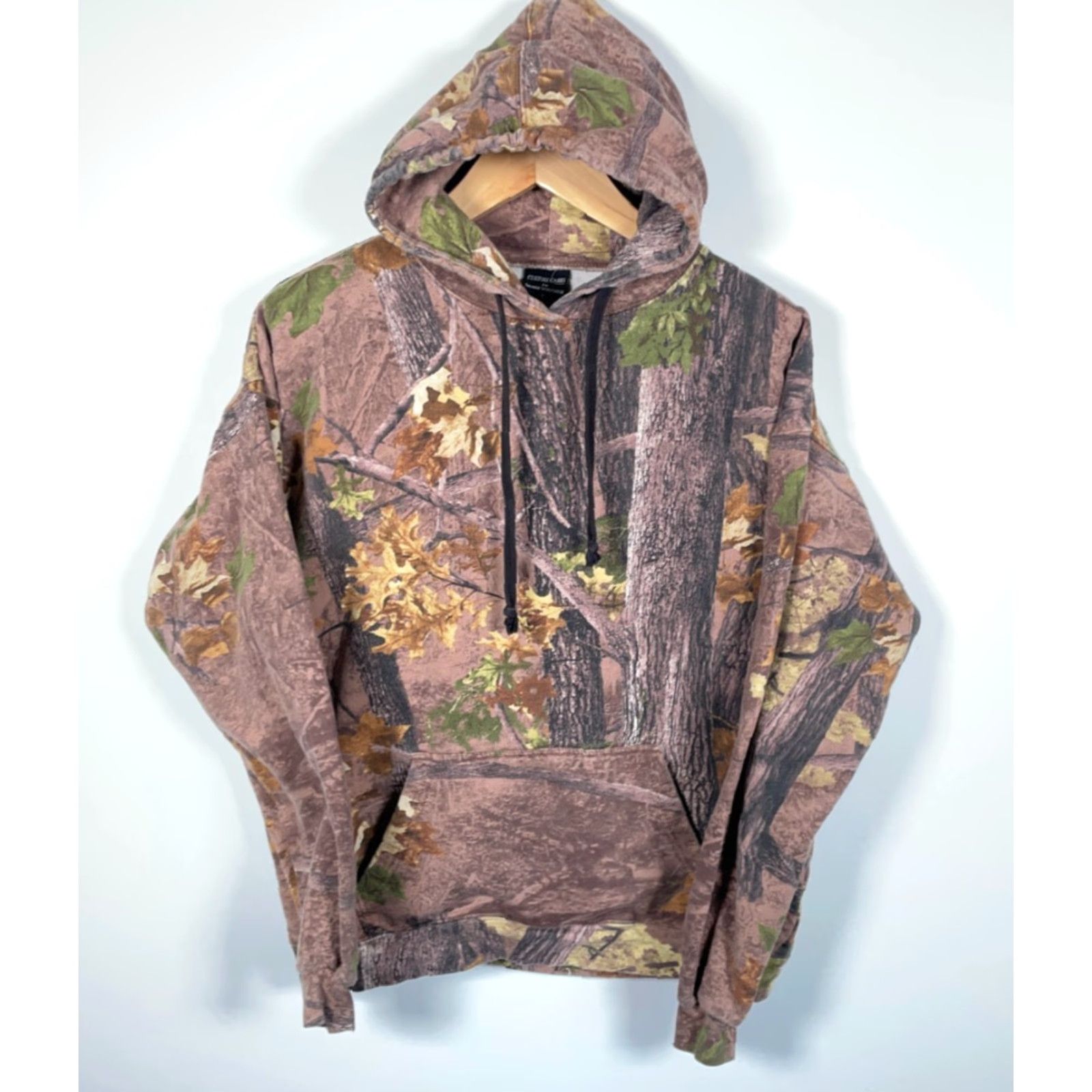 Vintage Thunder Sportswear Hoodie Adult Large Brown Camouflage Sweatshirt Long Sleeve Crew Neck Pullover Nature Outdoor Hunting Size US L / EU 52-54 / 3 - 2 Thumbnail