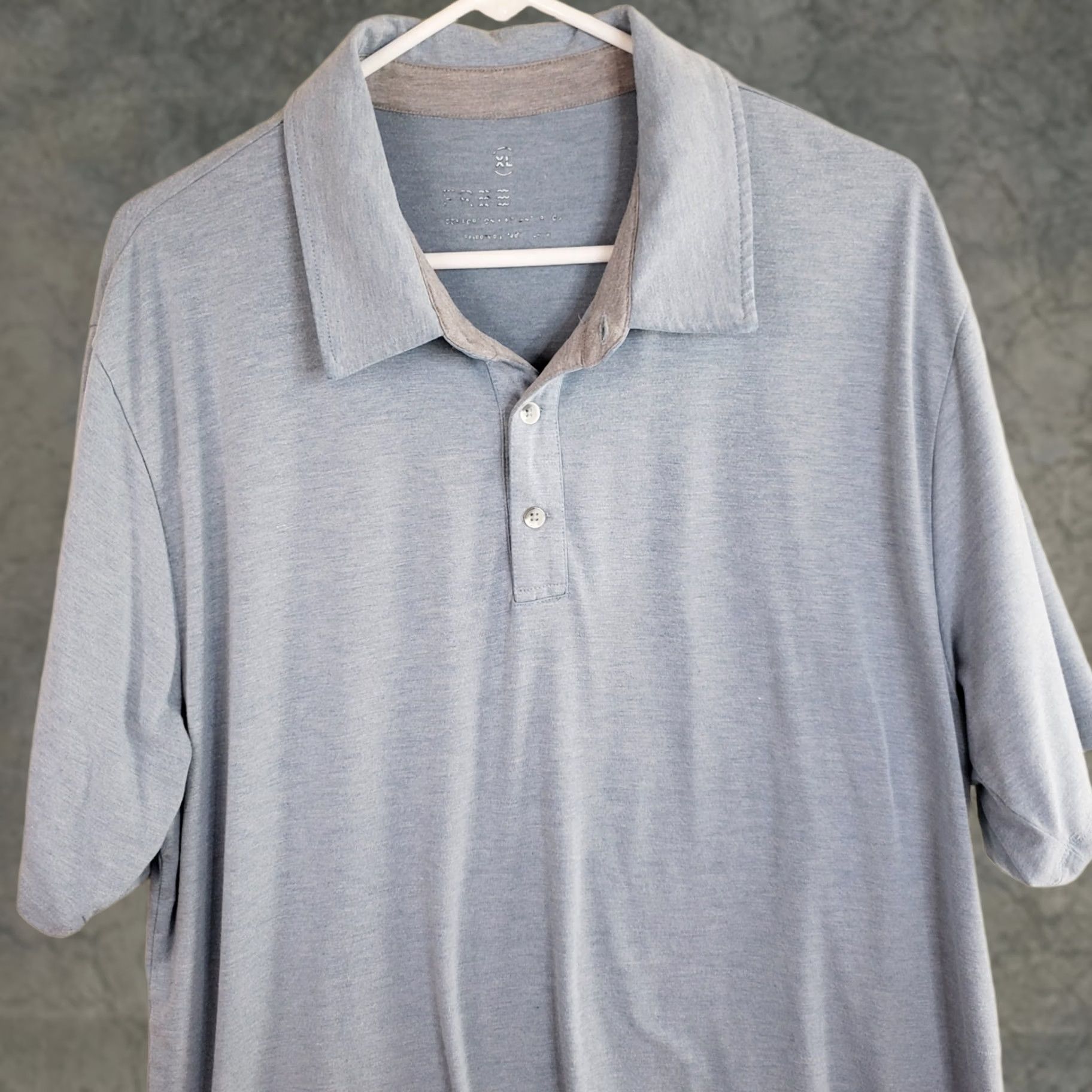 Vintage Free Fly Polo Shirt Mens XL Short Sleeve Pocket Blue Viscose Bamboo Polyester Size US XL / EU 56 / 4 - 1 Thumbnail