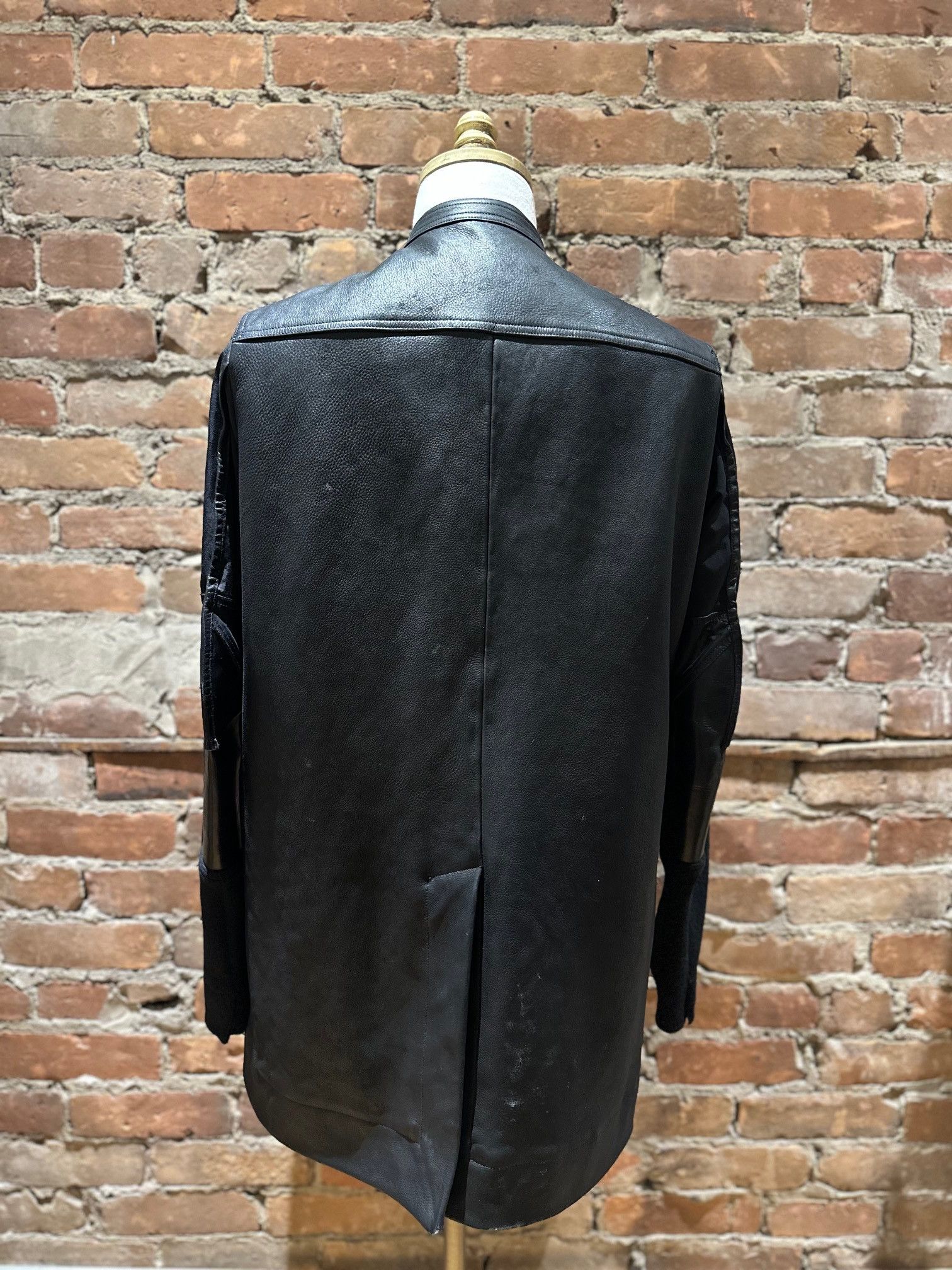 Rick Owens Rick Owens Leather Wool Jacket w/ Elbow Patches Size US M / EU 48-50 / 2 - 3 Thumbnail