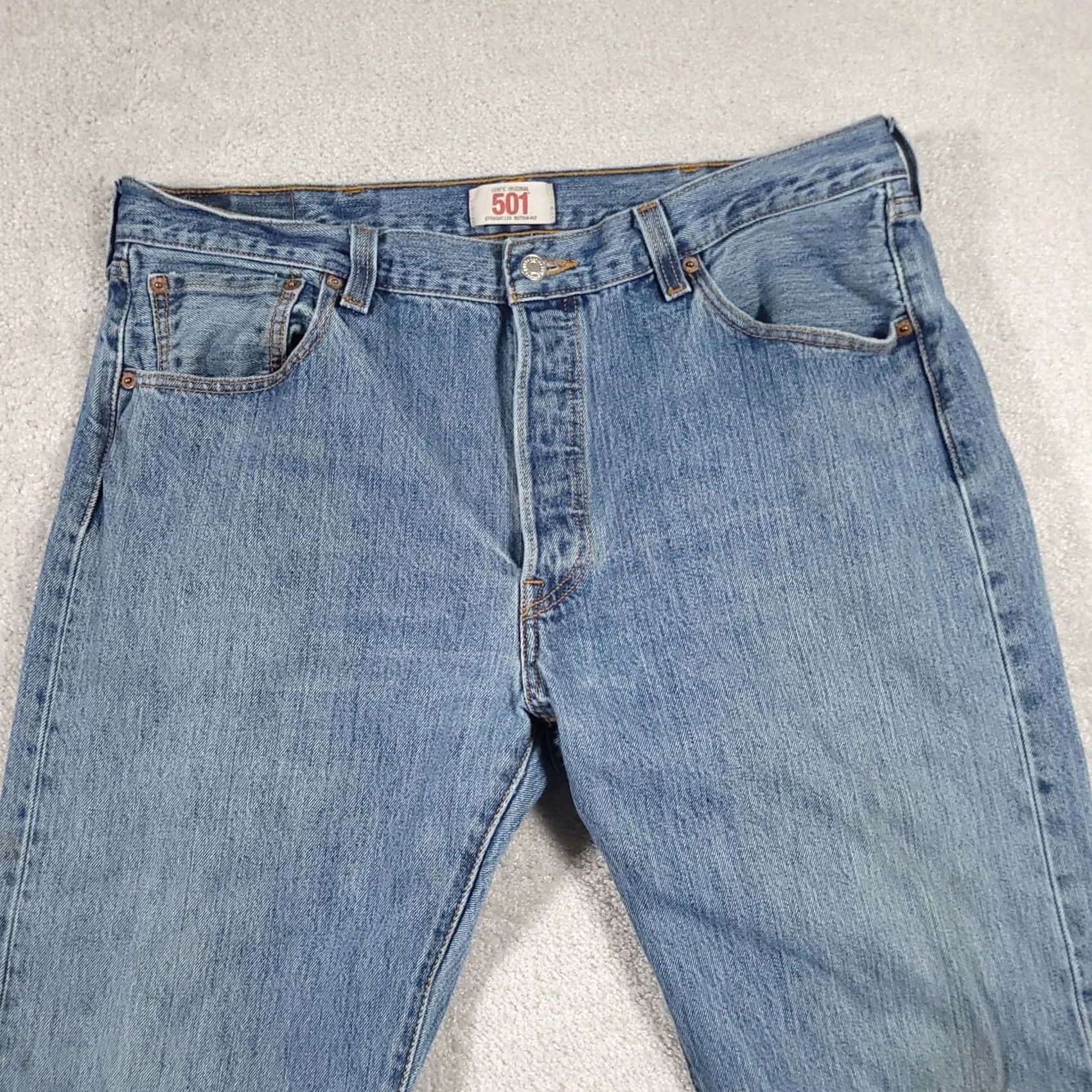 Levi's Levi's 501XX Jeans Men’s 38X32 Button Fly Straight Denim Grunge Workwear Jeans Size US 38 / EU 54 - 3 Thumbnail