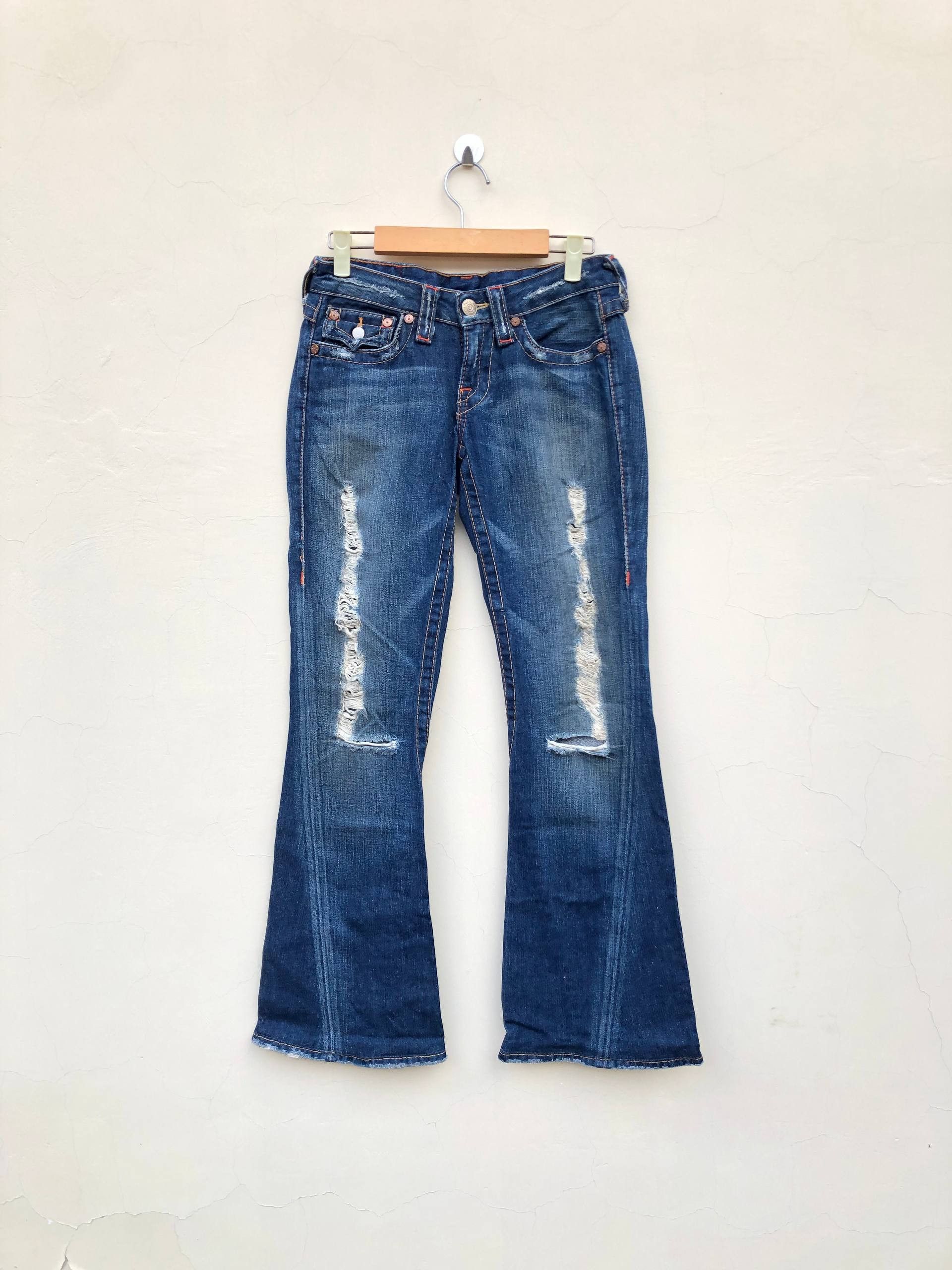 If Six Was Nine 2000s Distressed Bootcut Flared Vkei Y2k Japanese Archive Size US 28 / EU 44 - 2 Thumbnail