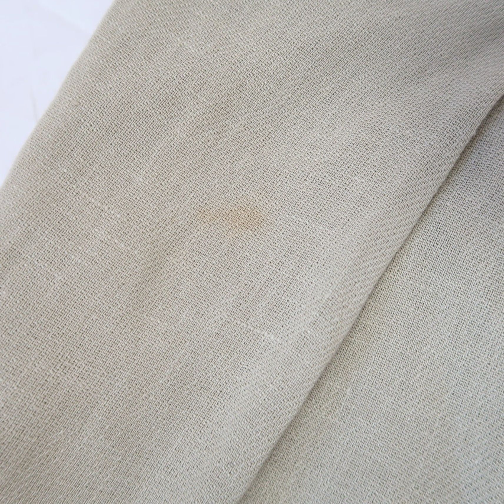 Karl Lagerfeld VINTAGE KL by Karl Lagerfeld Pants Khaki Tan High Rise Pleat Wide Leg 28" Linen 90s Womens" Size 32" / US 10 / IT 46 - 4 Thumbnail
