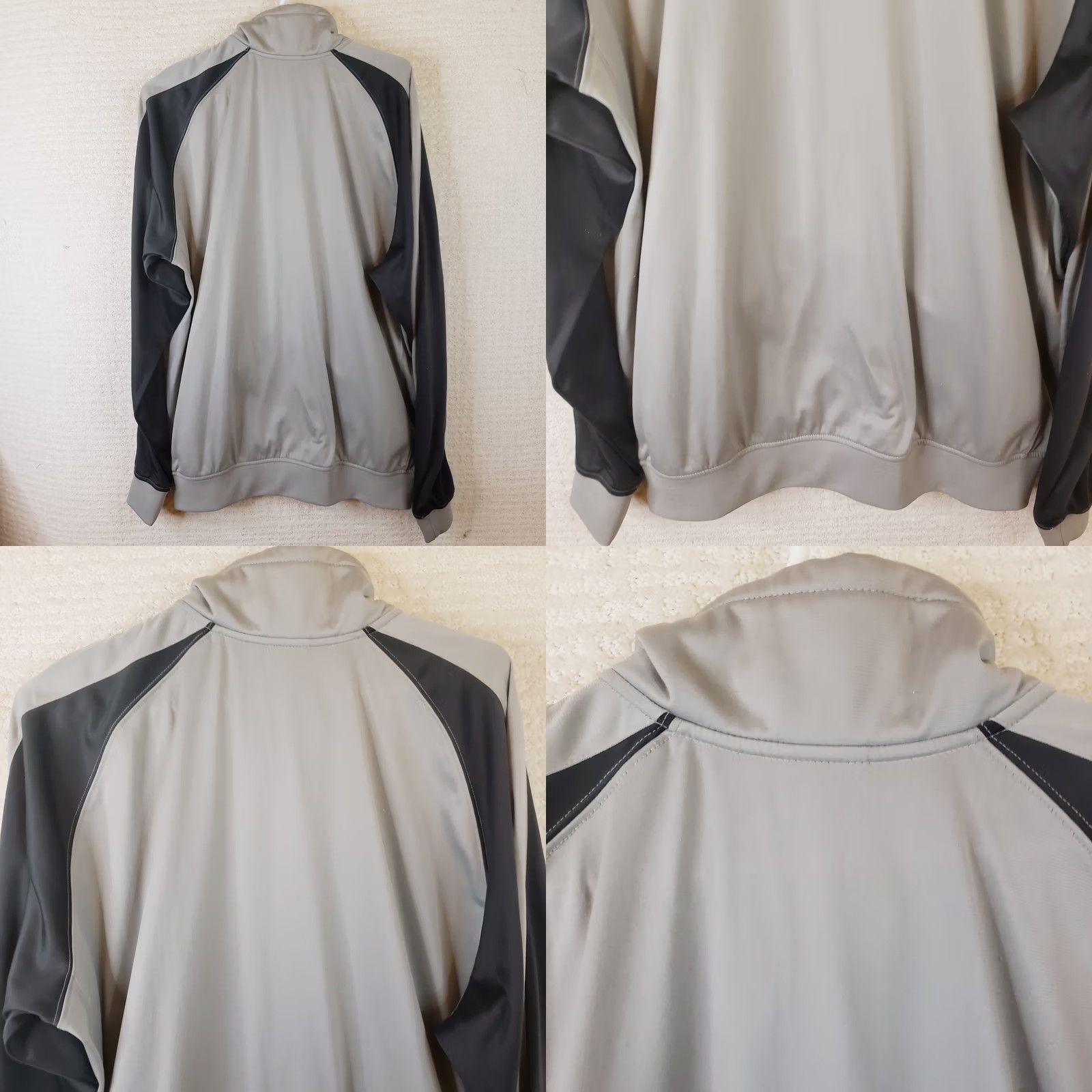Nike Nike Dri-fit Track Jacket Mens XL Black Gray Full Zip Long Sleeve Mock Neck Size US XL / EU 56 / 4 - 8 Thumbnail