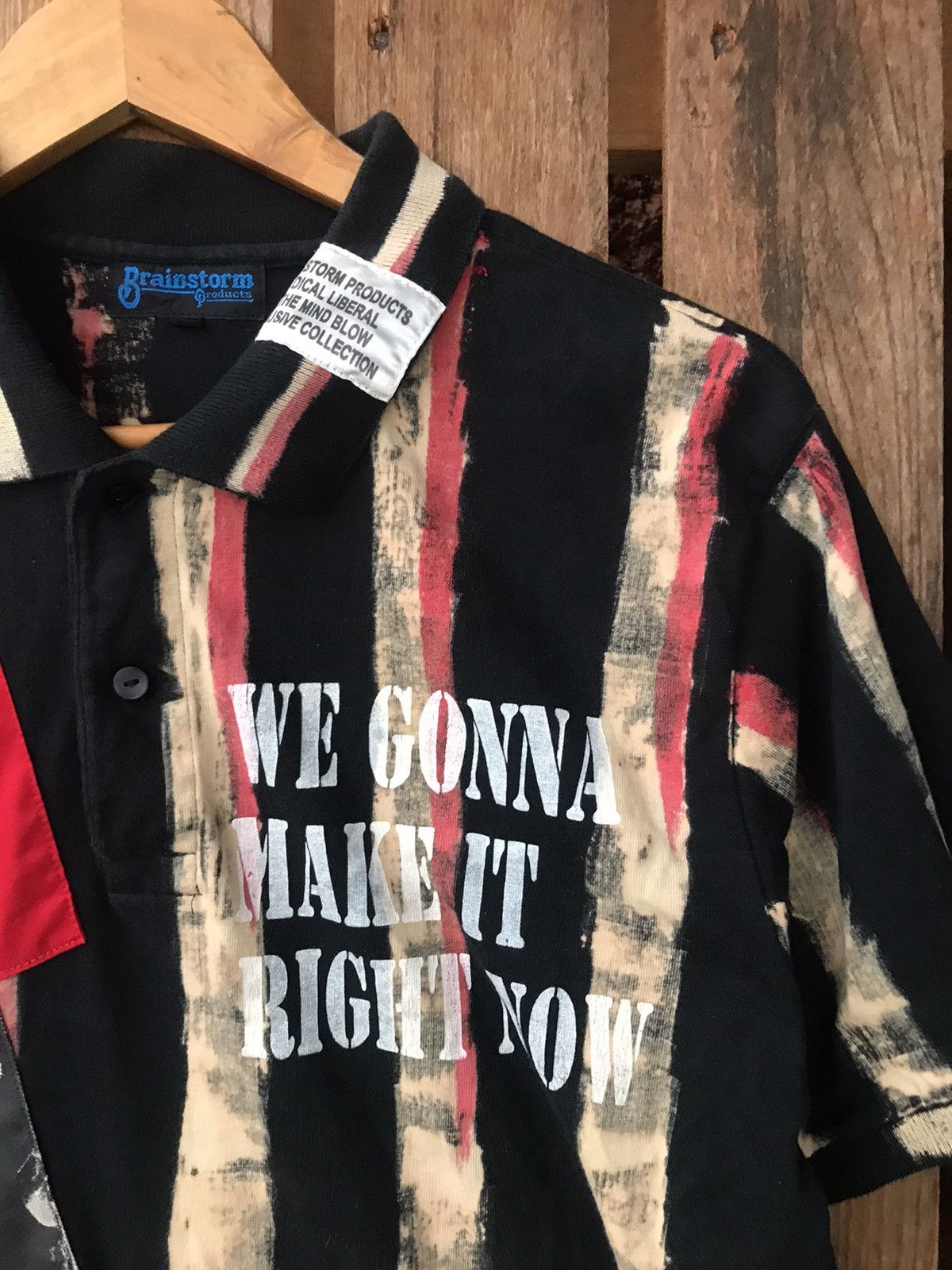 Japanese Brand Vtg Brianstorm Seditionaries Karl Marx Chaos Polo Tee Size US L / EU 52-54 / 3 - 3 Thumbnail
