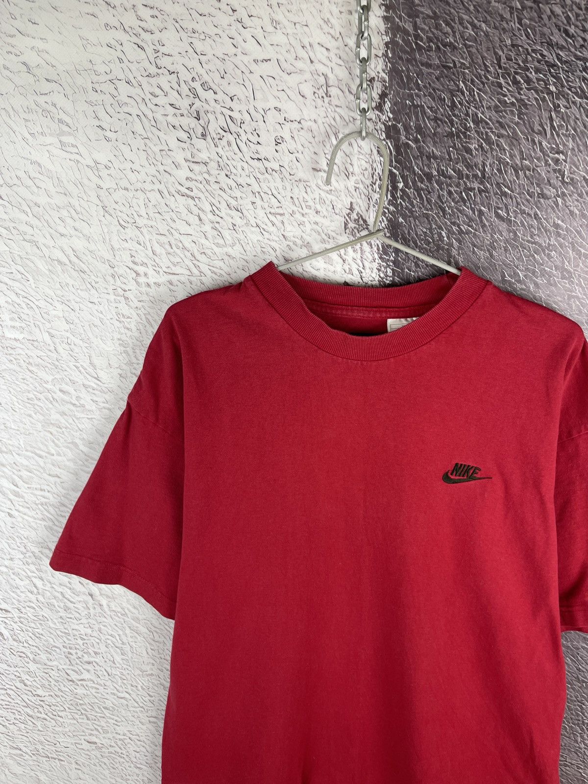 Nike Nike vintage 80s 90s red basic tee shirt swoosh logo Size US M / EU 48-50 / 2 - 3 Thumbnail