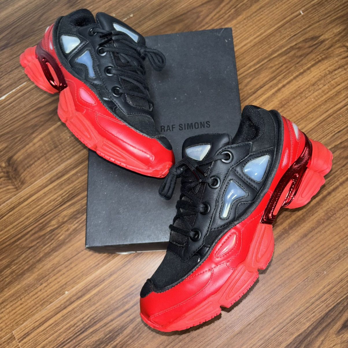 Adidas × Raf Simons Raf Simons Adidas Ozweego III Red Sneakers Size US 8 / EU 41 - 3 Thumbnail