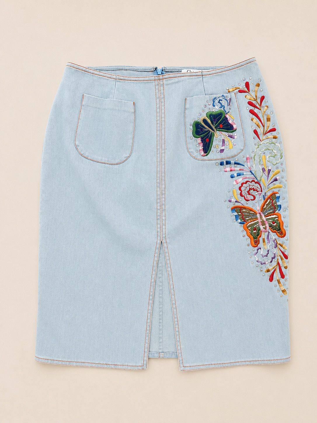 Dior par Galliano Jupe Papillons Size 27" / US 4 / IT 40 - 1 Thumbnail