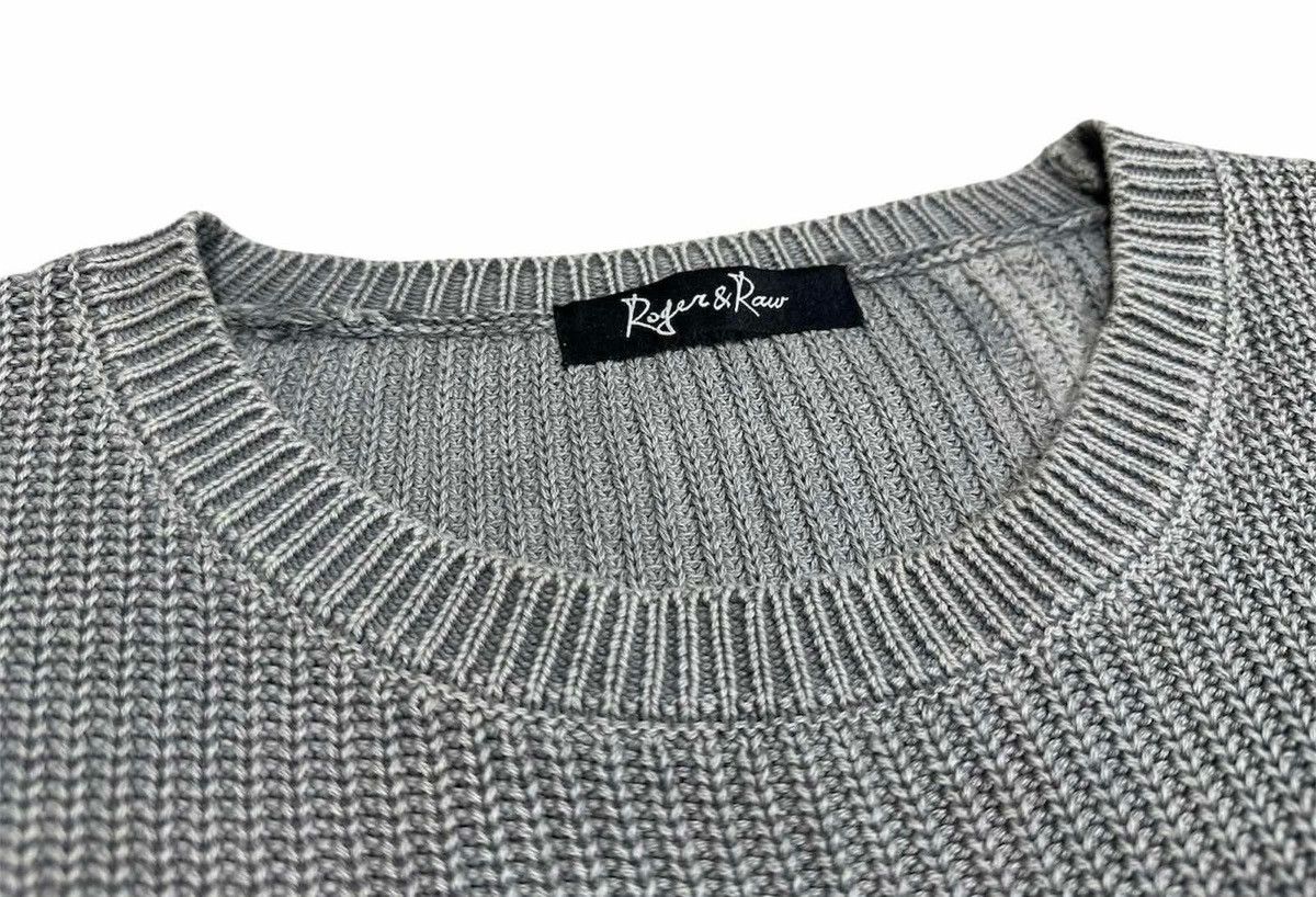 If Six Was Nine × Japanese Brand × Tornado Mart 🔥Sick Y2K Roger & Raw Cable Knit Asymmetric Sweater Zipper Size US M / EU 48-50 / 2 - 11 Thumbnail