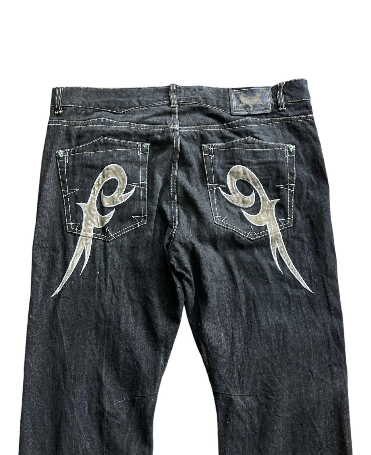 Vintage Inkslingers Baggy Faded Distressed Jeans