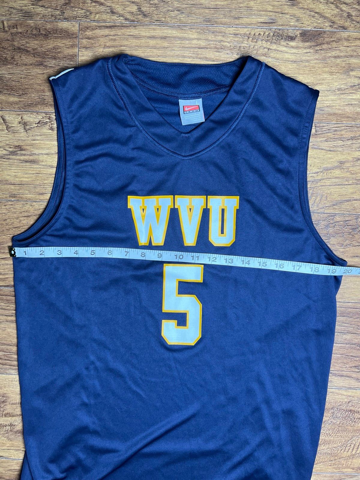 Nike Men's Nike WV Mountaineers WVU #5 Blank Jersey NCAA Size L Size US L / EU 52-54 / 3 - 5 Thumbnail