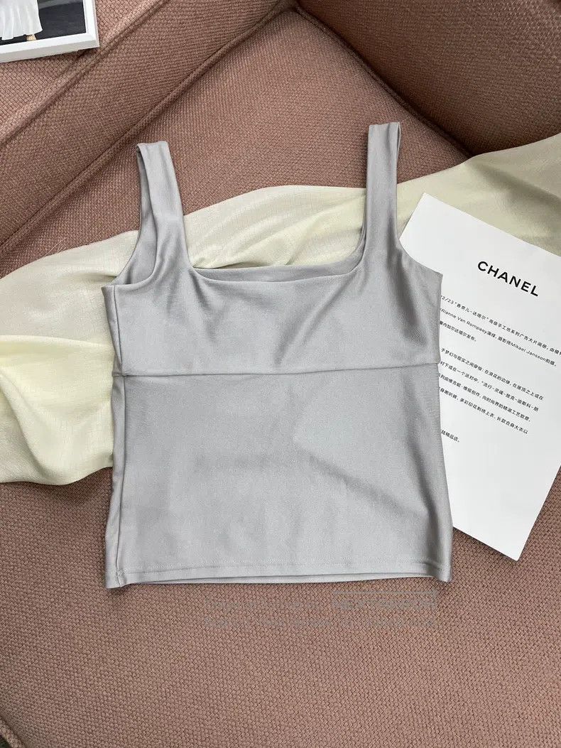 Chanel Chanel Grey letter sequin strap vest Size XXS / US 00 / IT 34 - 3 Thumbnail