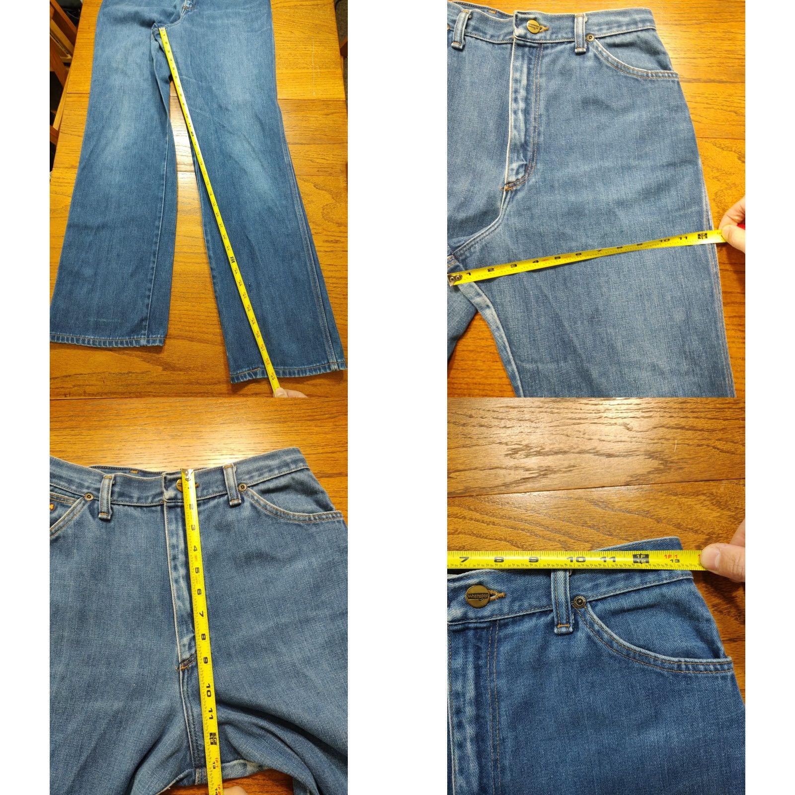 Wrangler VINTAGE Wrangler Jeans No Fault Denim Tag 12 (26x33) Mom High Rise USA Talon Blue 90s Western Cowboys Rodeo Mens Womens Boys Girls? Size 34" / US 12 / IT 48 - 9 Thumbnail