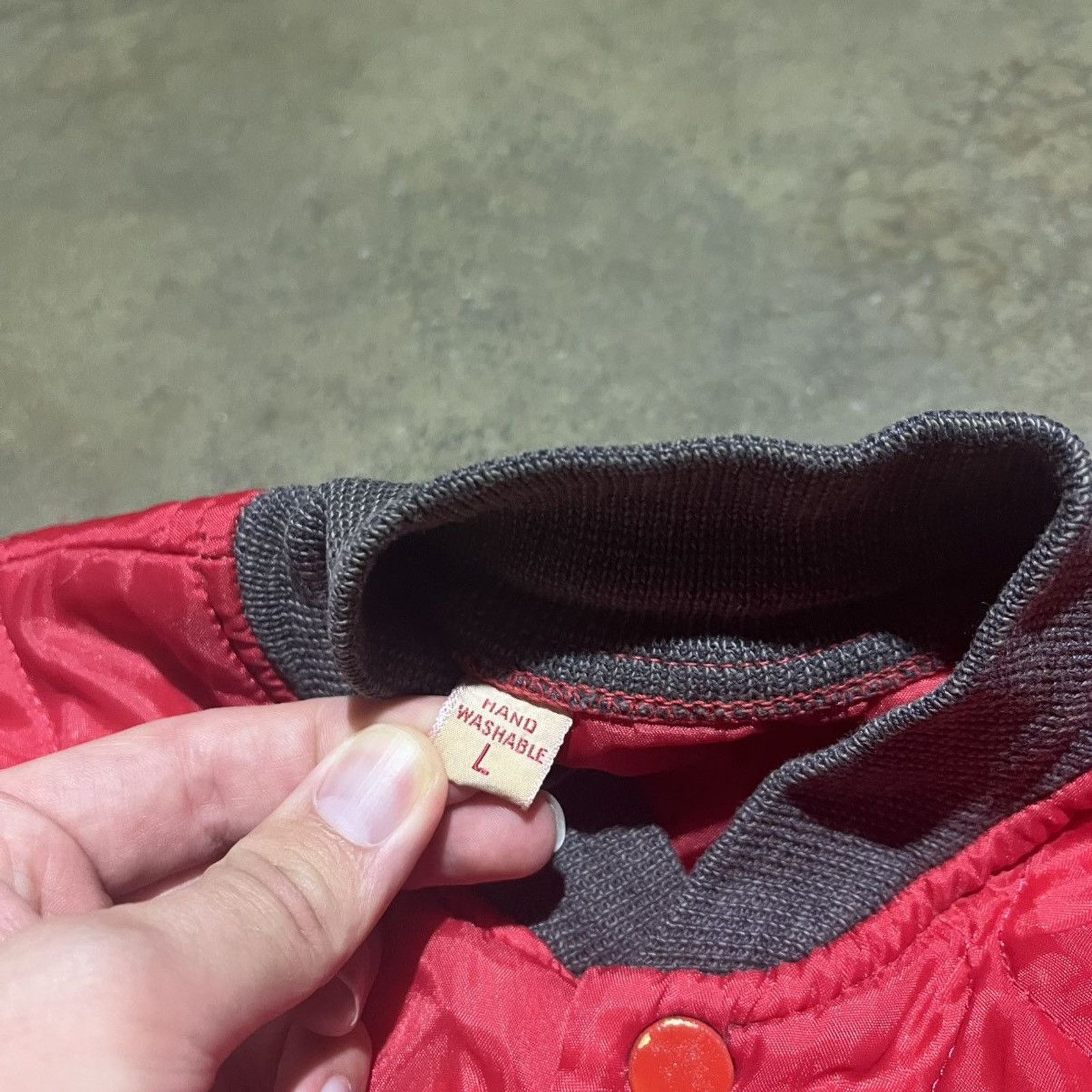 Vintage Vintage 60s Red Boxy Quilted Bomber Jacket Size US L / EU 52-54 / 3 - 3 Thumbnail