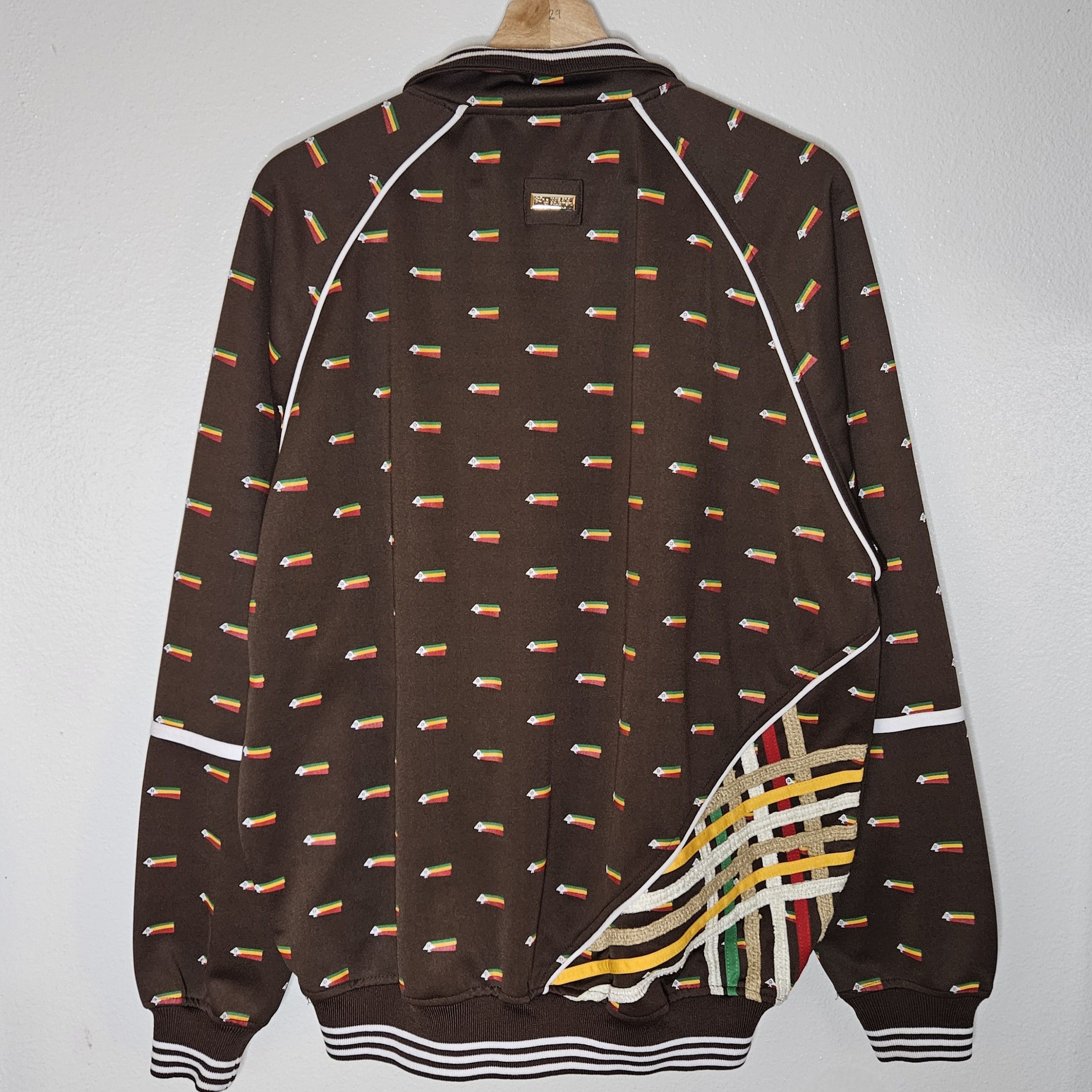 LRG LRG Roots People Track Jacket Brown Rasta Stripe Logo Size US L / EU 52-54 / 3 - 2 Thumbnail