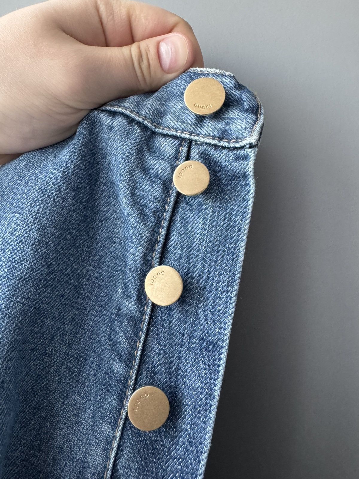 Gucci 2003 Preppy Old Money Gucci Embossed GG Logo Jeans Y2K Size 30" / US 8 / IT 44 - 9 Thumbnail