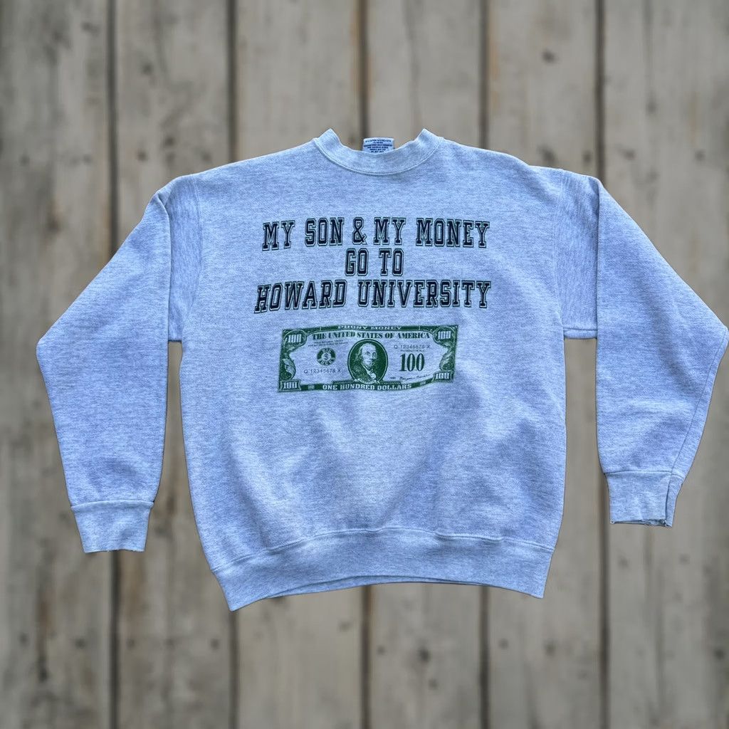 Velva Sheen VINTAGE Velva Sheen Crewneck Sweatshirt Men Large Gray USA 90s College Howard University HBCU Shirt Pullover Classic Fashion Size US L / EU 52-54 / 3 - 1 Thumbnail
