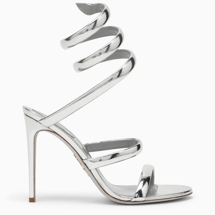 image of Rene Caovilla O1D2Blof0124 Sandal In Metal, Women's (Size 6)