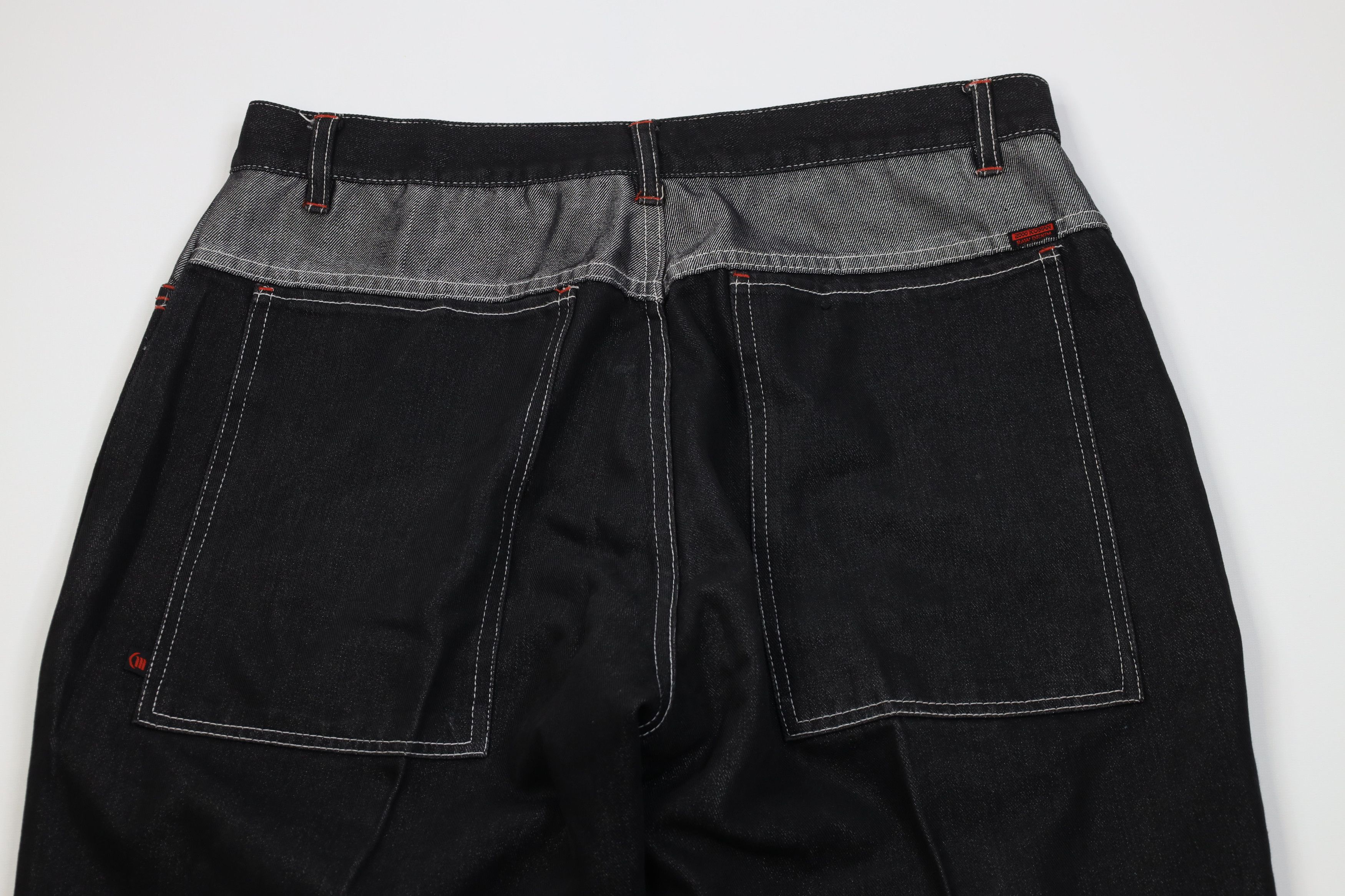 Vintage Vintage 90s Y2K Streetwear Block Double Knee Wide Leg Jeans Size US 36 / EU 52 - 10 Thumbnail